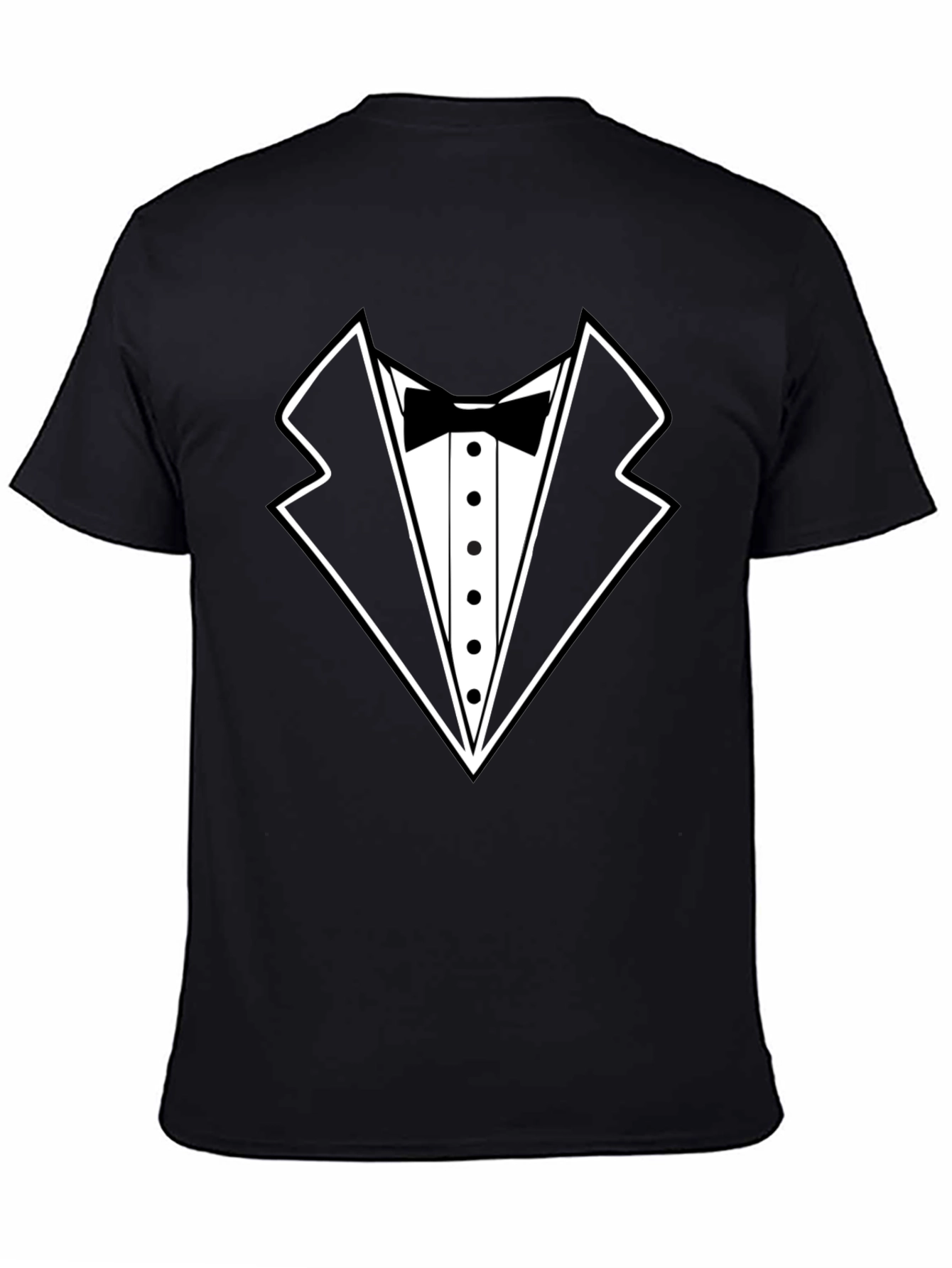 Black Tuxedo T-Shirt - Funny Formal Wear Graphic Tee view 4