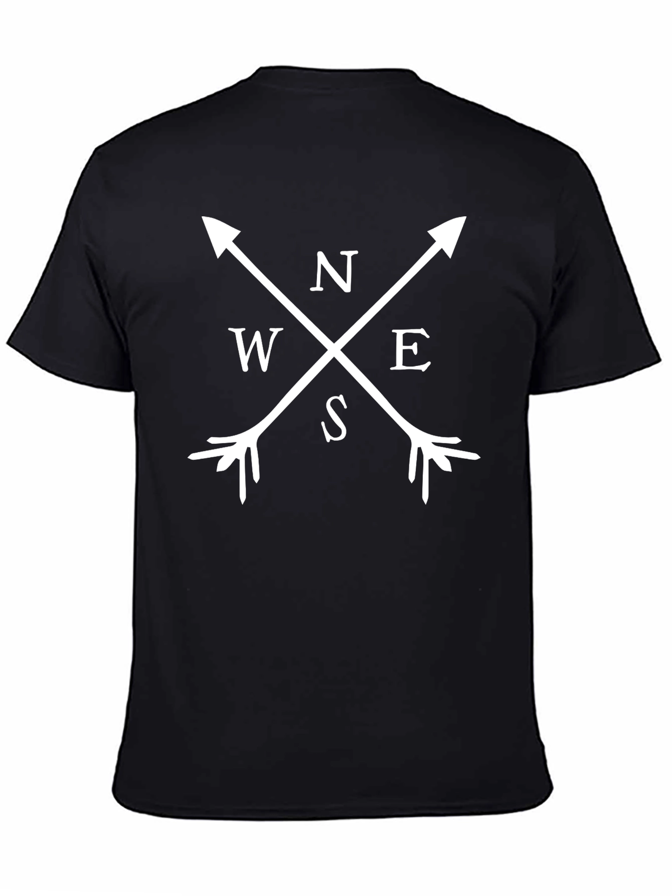 Black Compass Arrows T-Shirt - Black view 4