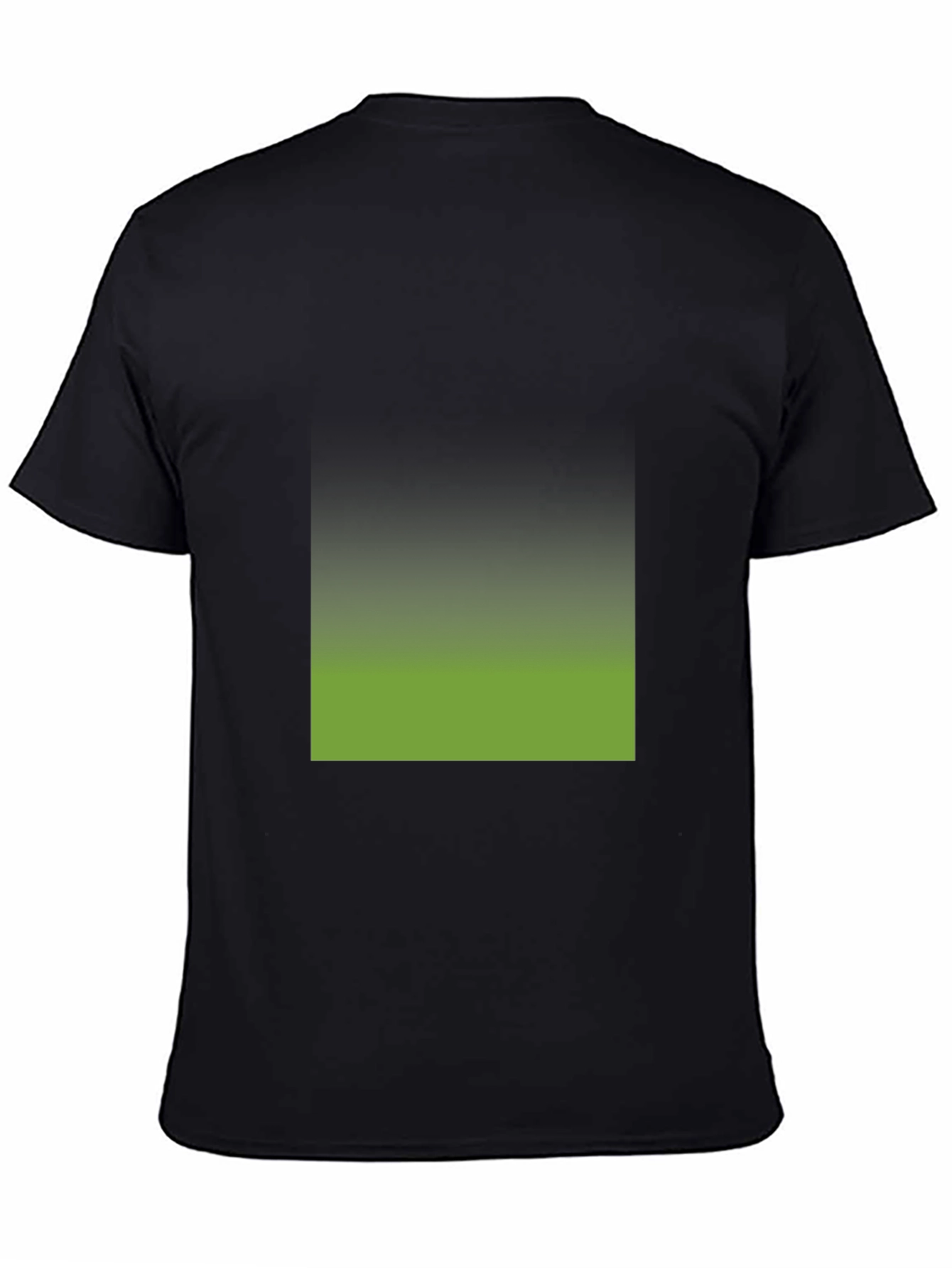 Black Black T-Shirt with Gradient Square Design view 4