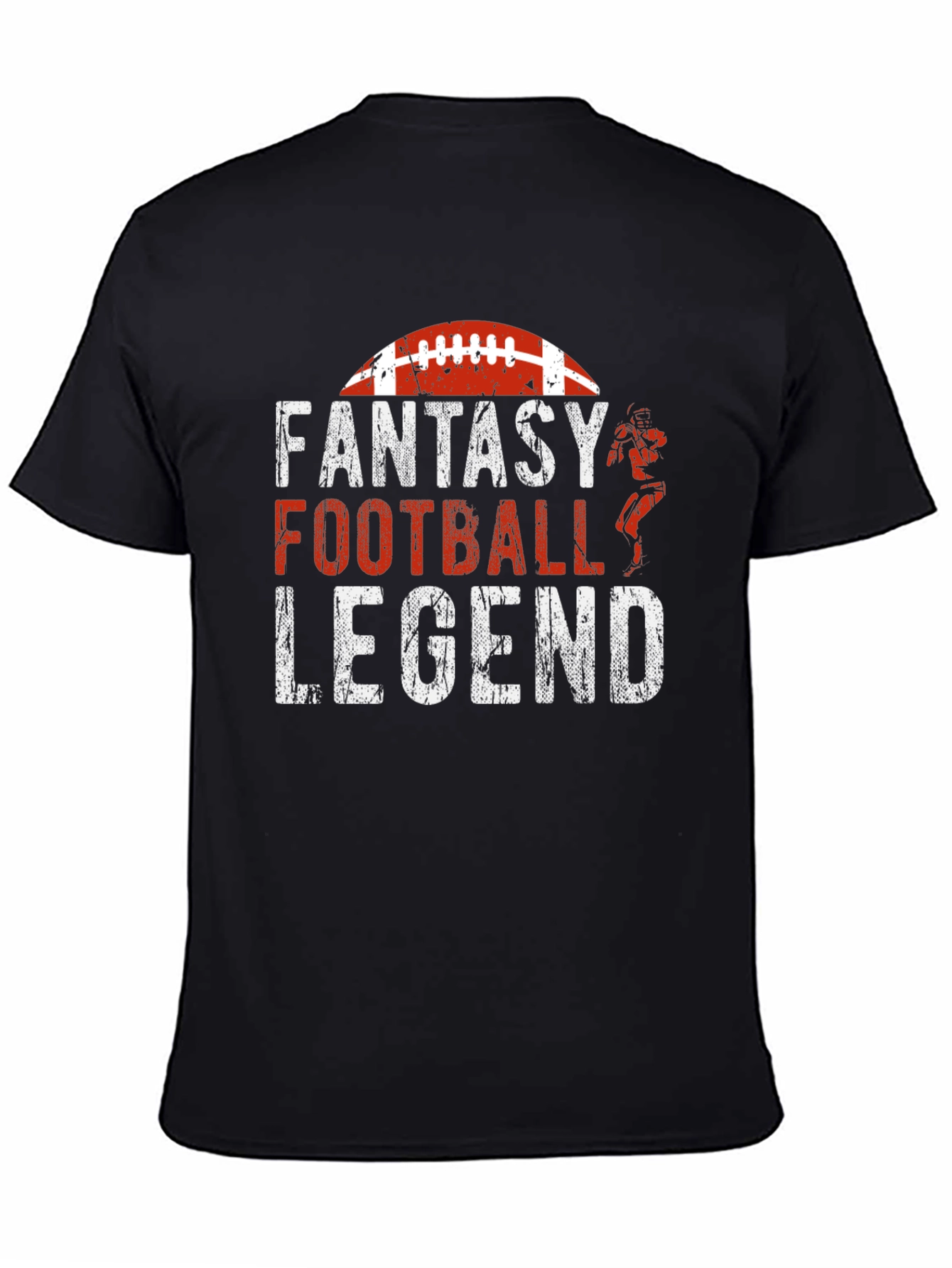 Black Fantasy Football Legend Graphic Tee - Black T-Shirt view 4