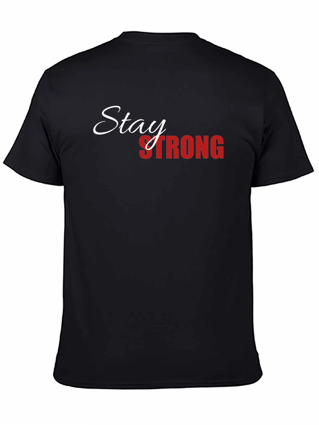 Black Stay Strong Graphic T-Shirt - Black view 4