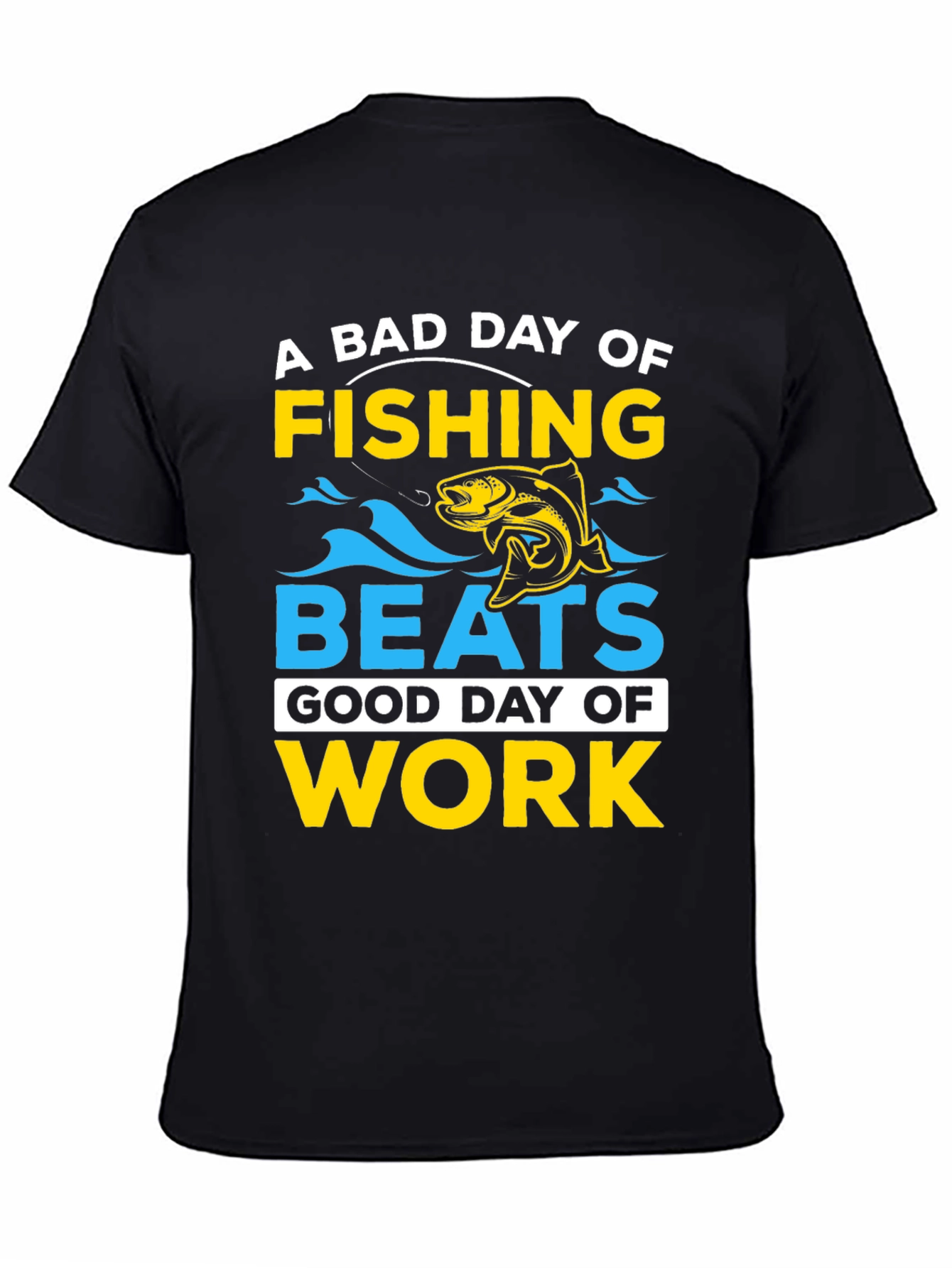 Black Fishing Beats Work T-Shirt view 4