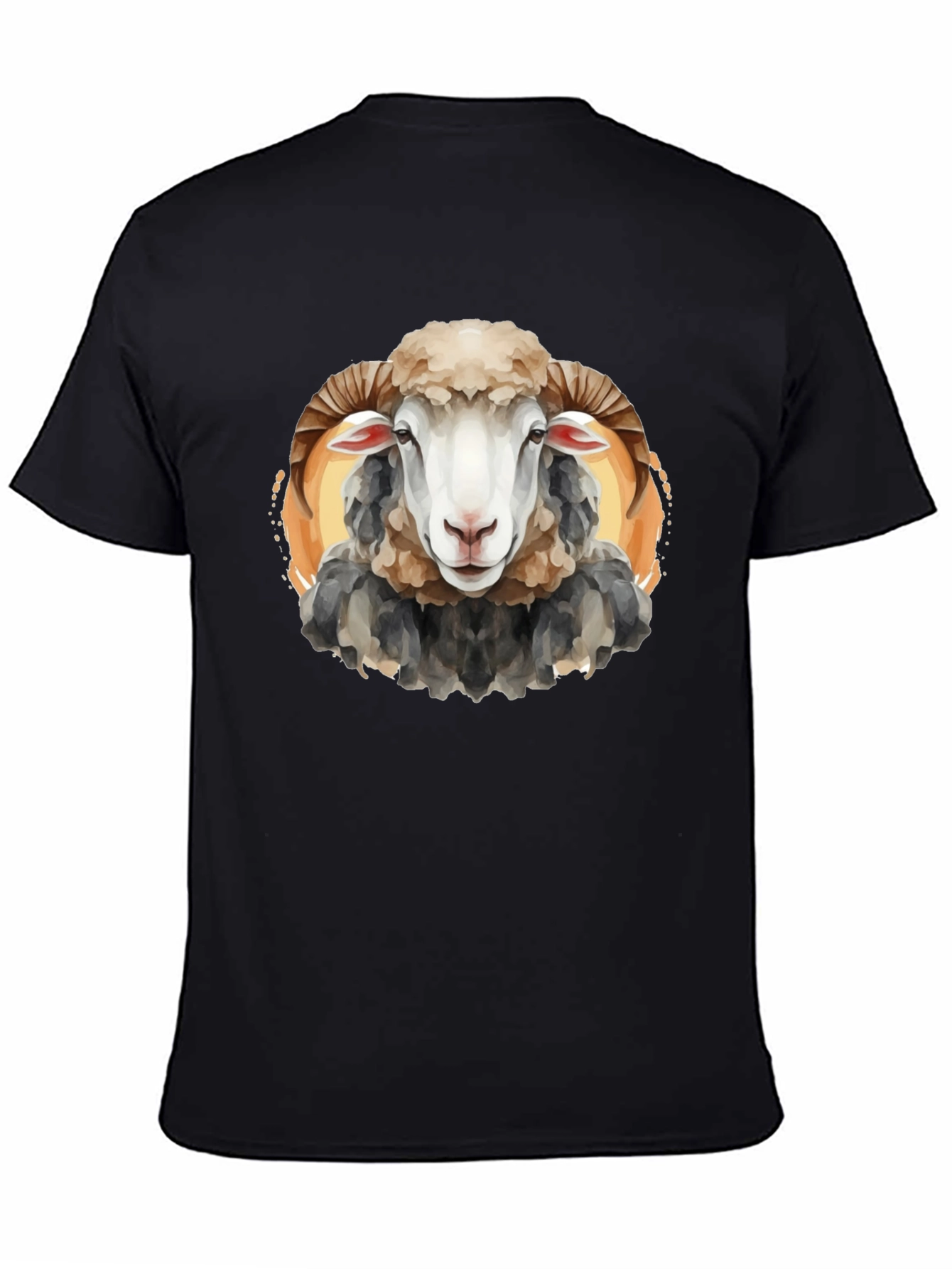 Black Ram Graphic T-Shirt - Black Cotton Tee view 4