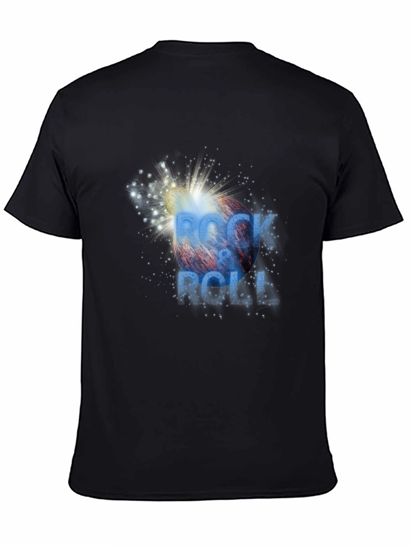 Black Rock & Roll Graphic Print T-Shirt view 4