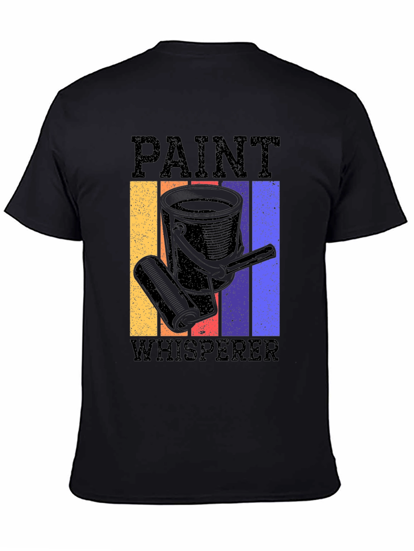 Black Paint Whisperer Graphic Tee - Retro Style view 4