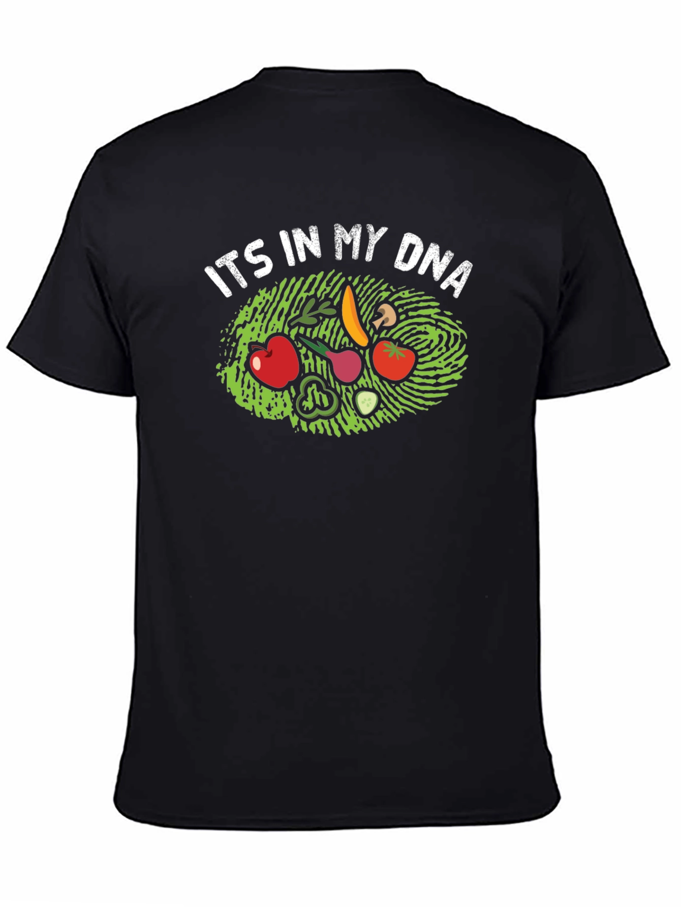 Black Vegan DNA Black T-Shirt view 4