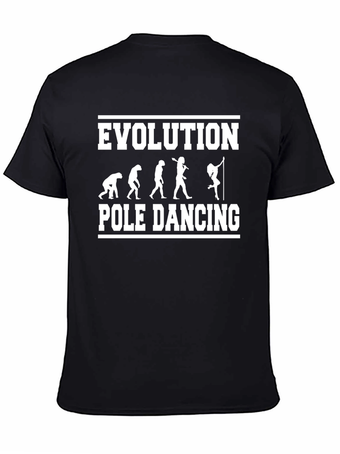 Black Evolution Pole Dancing Graphic Tee - Black view 4