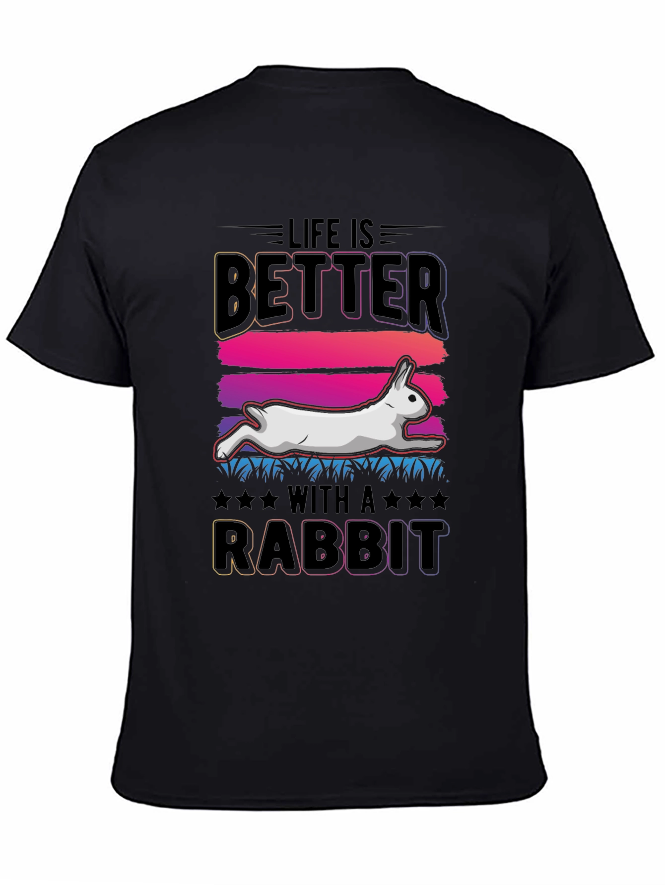 Black Life is Better with a Rabbit T-Shirt view 4