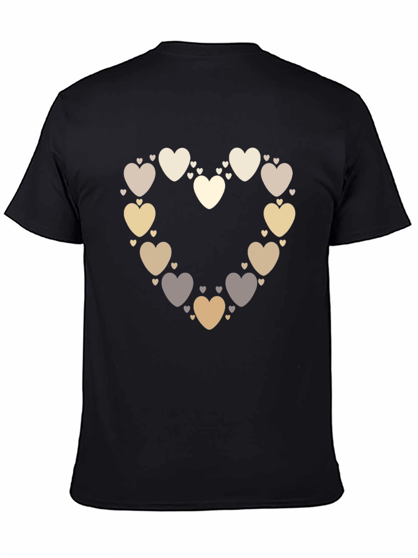 Black Heart of Hearts Graphic Tee - Black Casual Shirt view 4