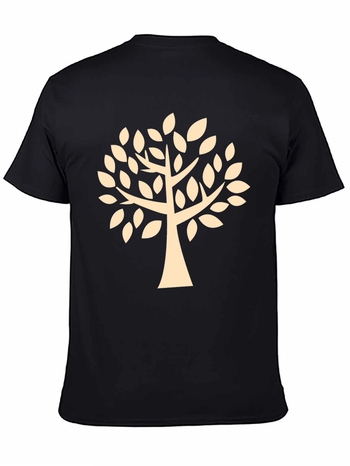 Black Tree Graphic Tee - Stylish Men's Black T-Shirt view 4