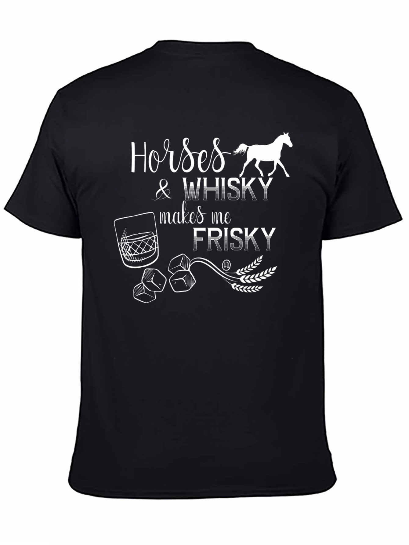 Black Horses & Whiskey Graphic T-Shirt view 4