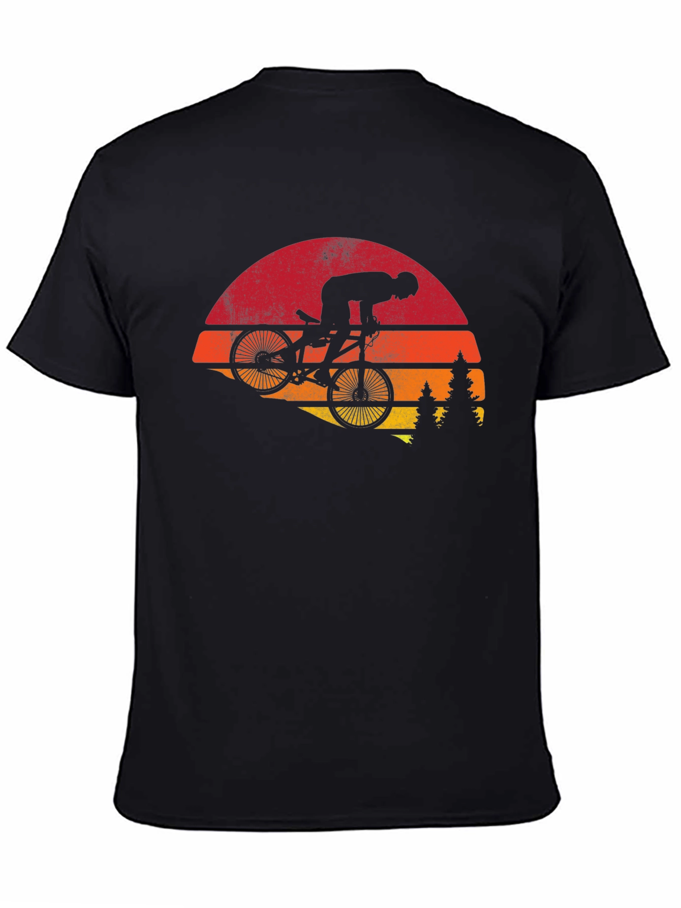 Black Mountain Bike Sunset Graphic Tee view 4