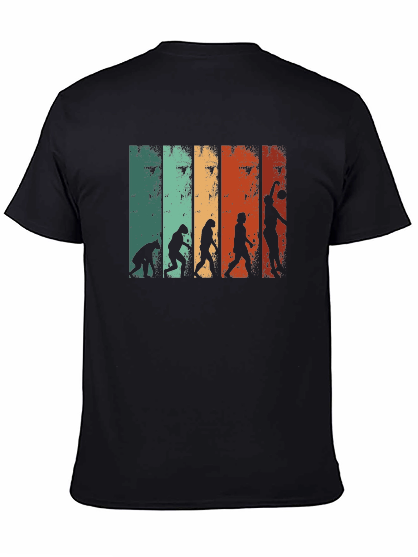 Black Basketball Evolution Men's T-Shirt view 4
