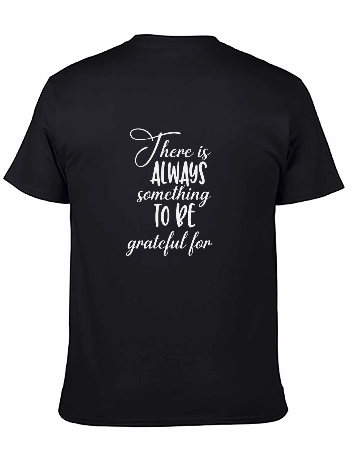 Black Grateful Black T-Shirt - Inspirational Tee view 4