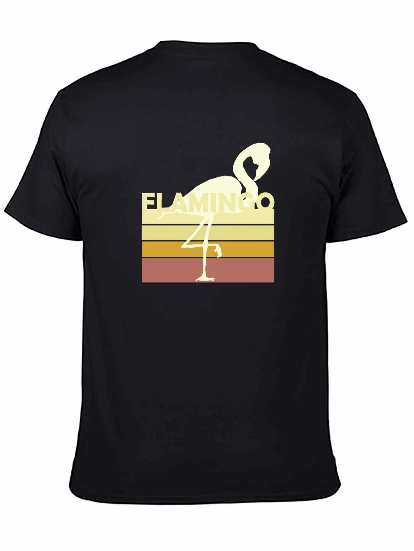 Retro Flamingo T-Shirt - Black - 4