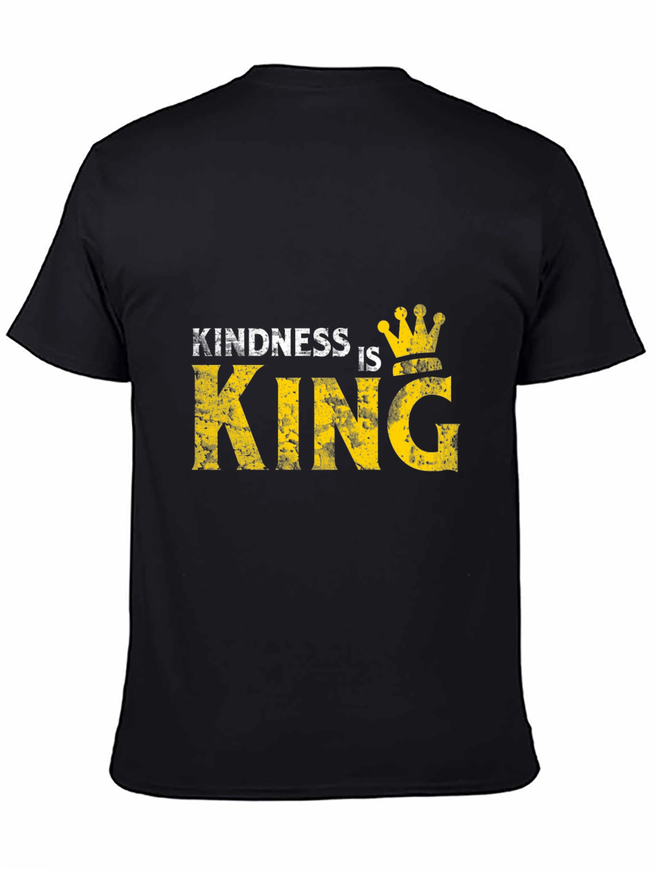 Black Kindness is King Graphic Black T-Shirt view 4