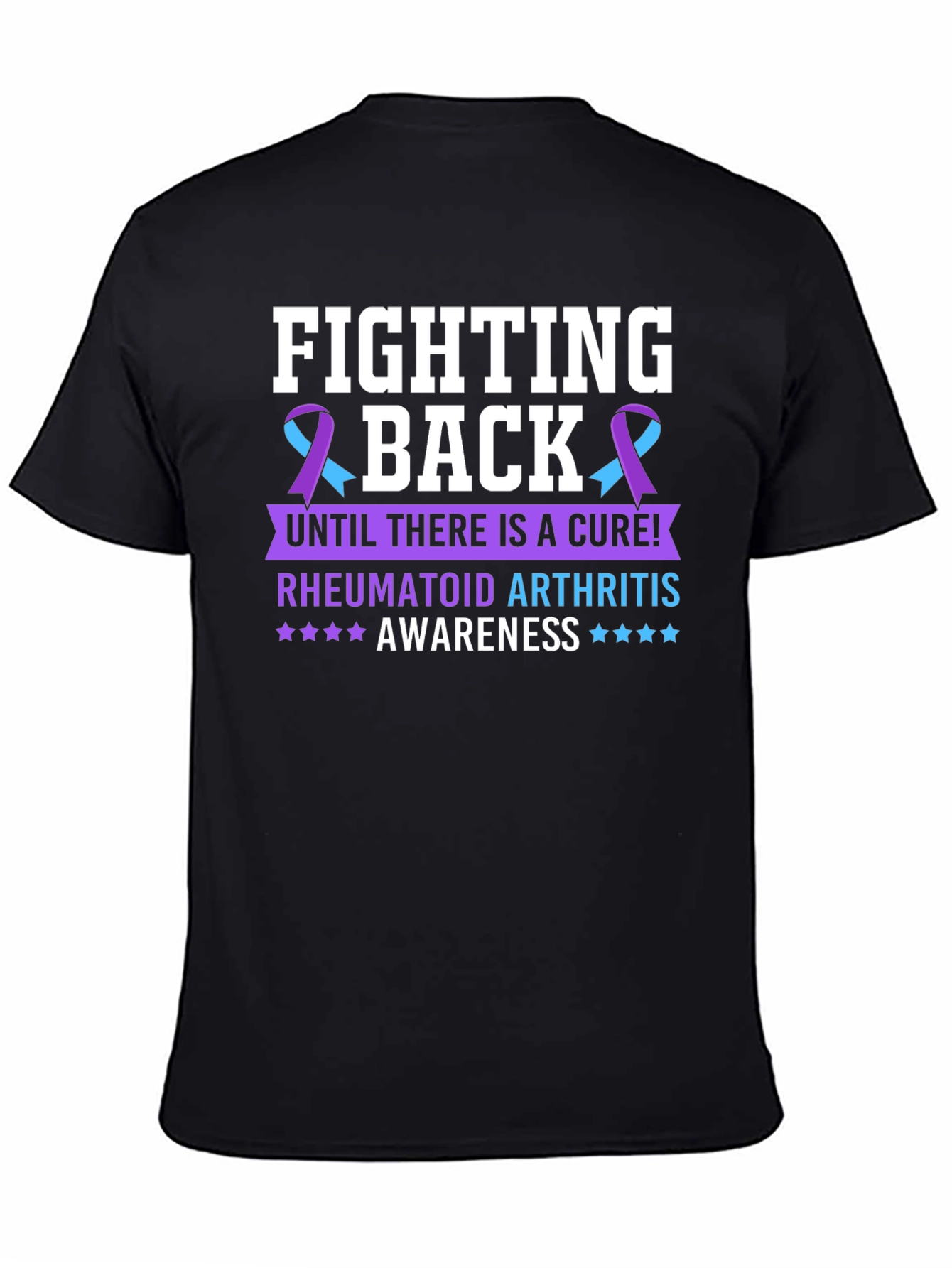 Black Rheumatoid Arthritis Awareness T-Shirt view 4