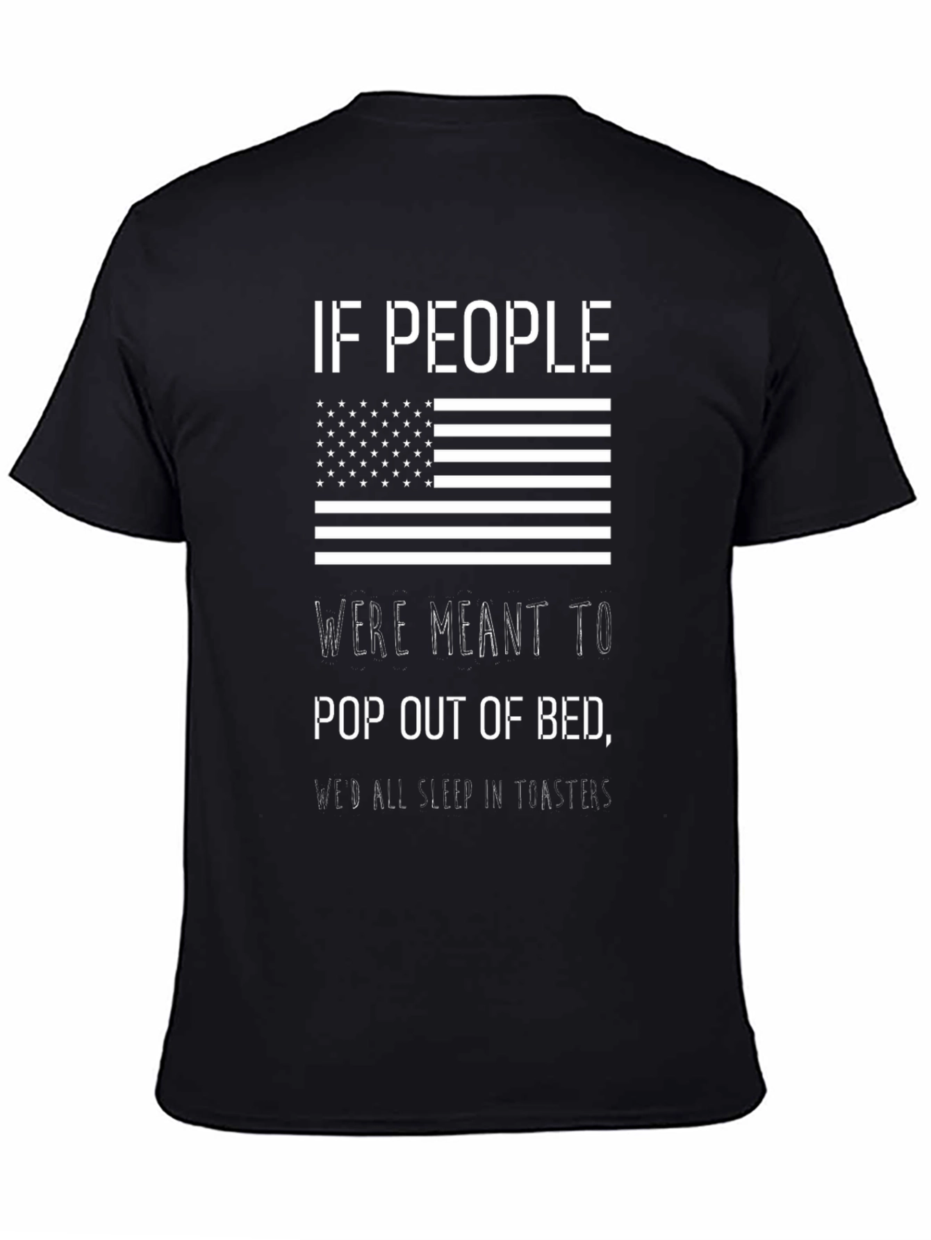 Black Humorous 'If People' T-Shirt view 4