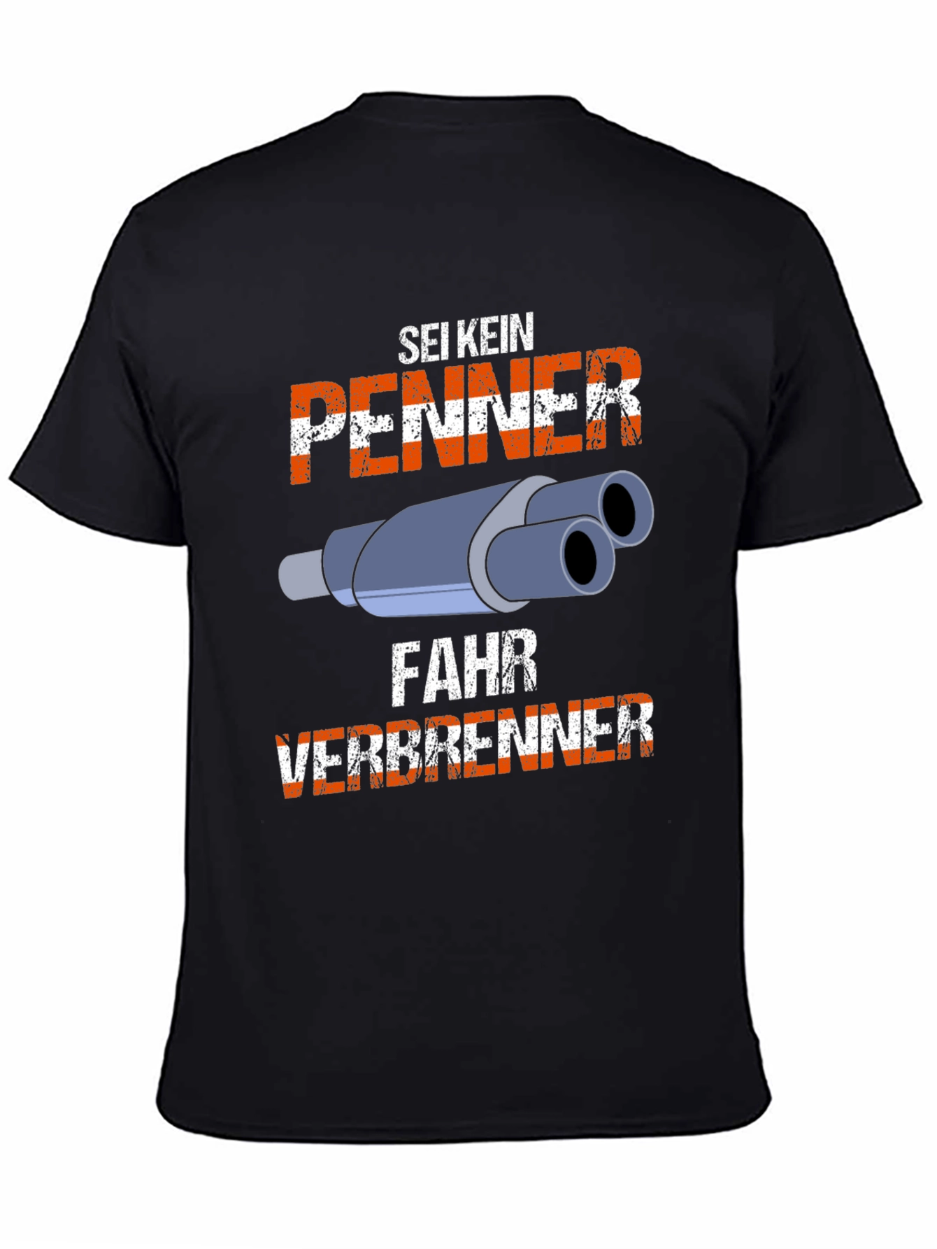 Black Sei Kein Penner Fahr Verbrenner Graphic T-Shirt view 4