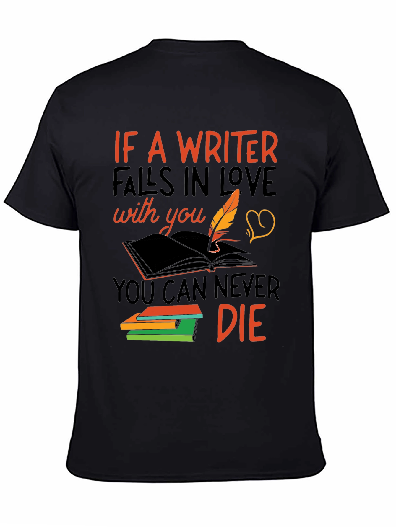 Black Writer Love Never Die T-Shirt view 4