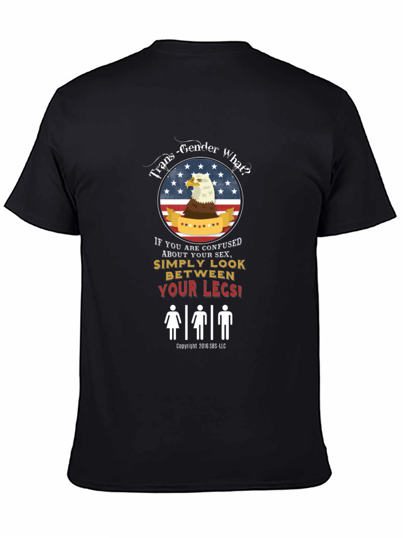 Black Controversial Humor T-Shirt: Trans-Gender What? view 4
