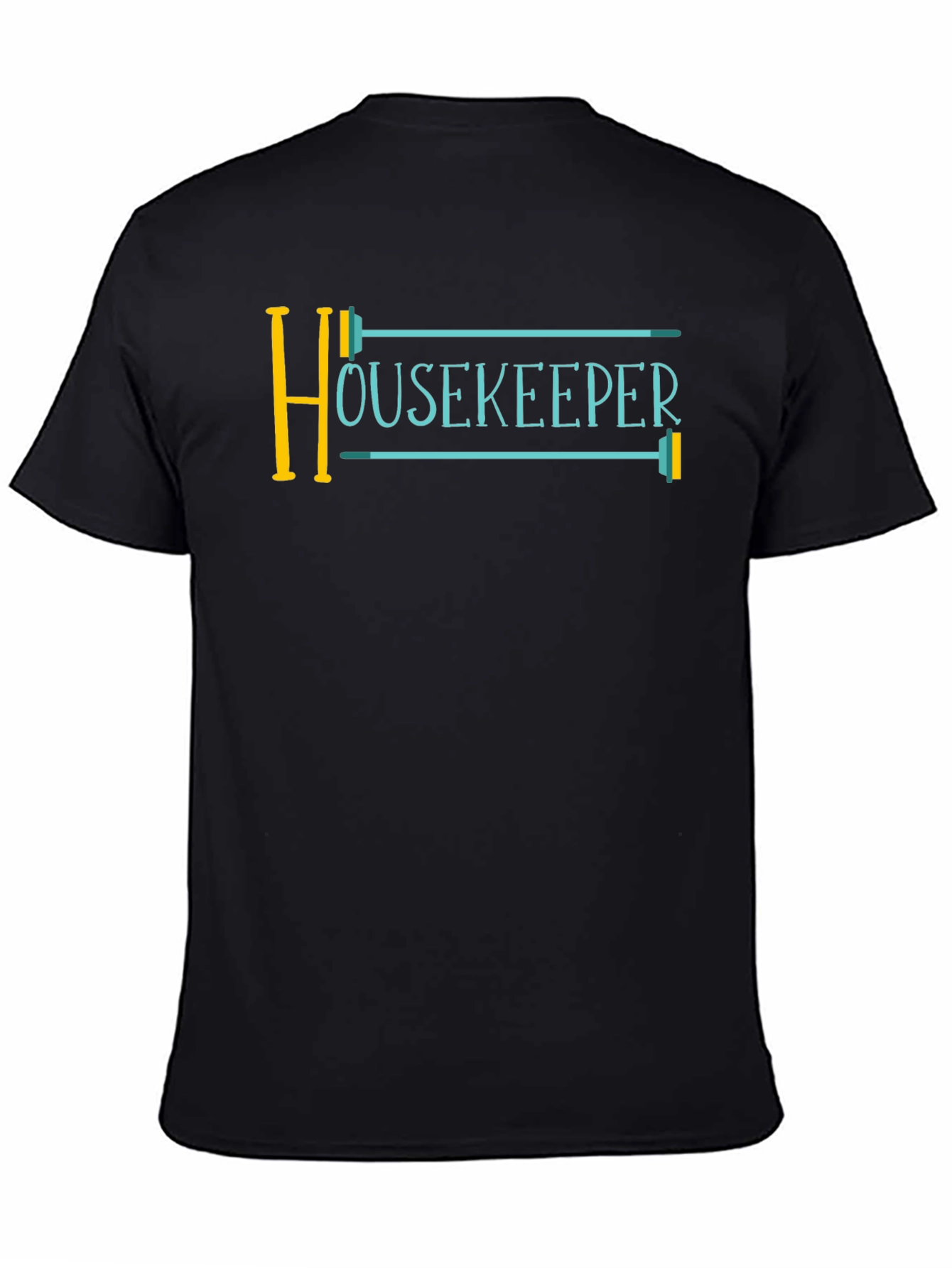 Black Housekeeper T-Shirt - Novelty Cleaning Staff Tee view 4