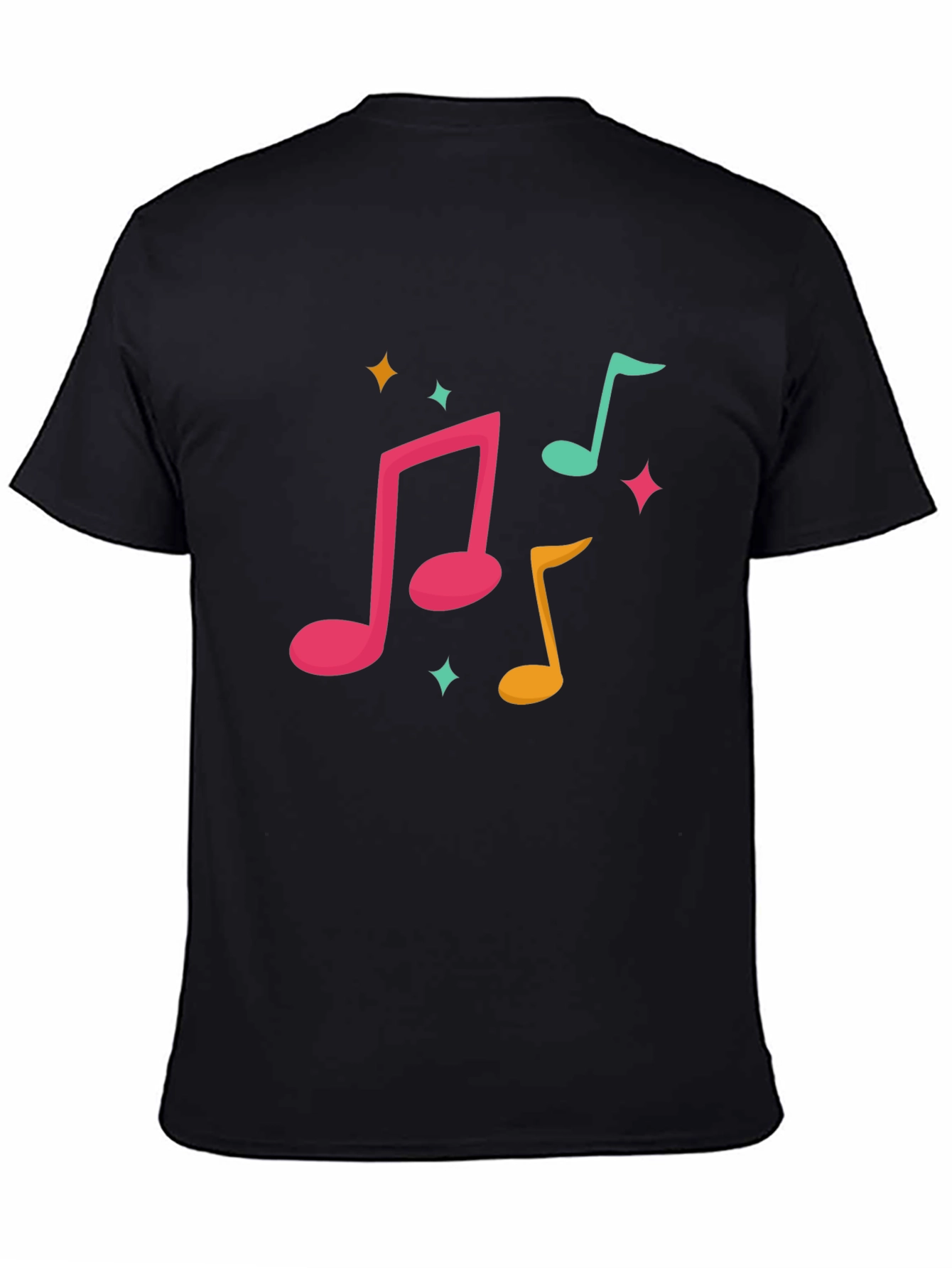 Black Musical Note Graphic Tee - Stylish & Fun! view 4