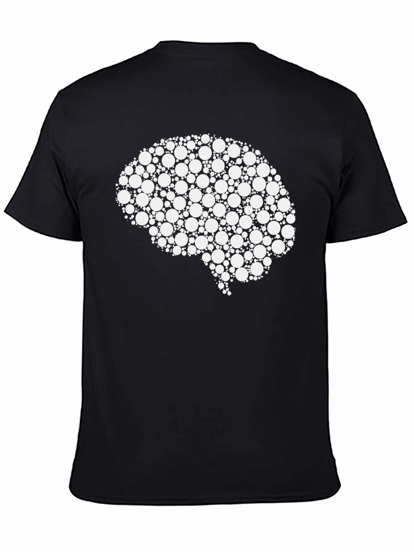 Black Brain Graphic Tee - Circle Design view 4