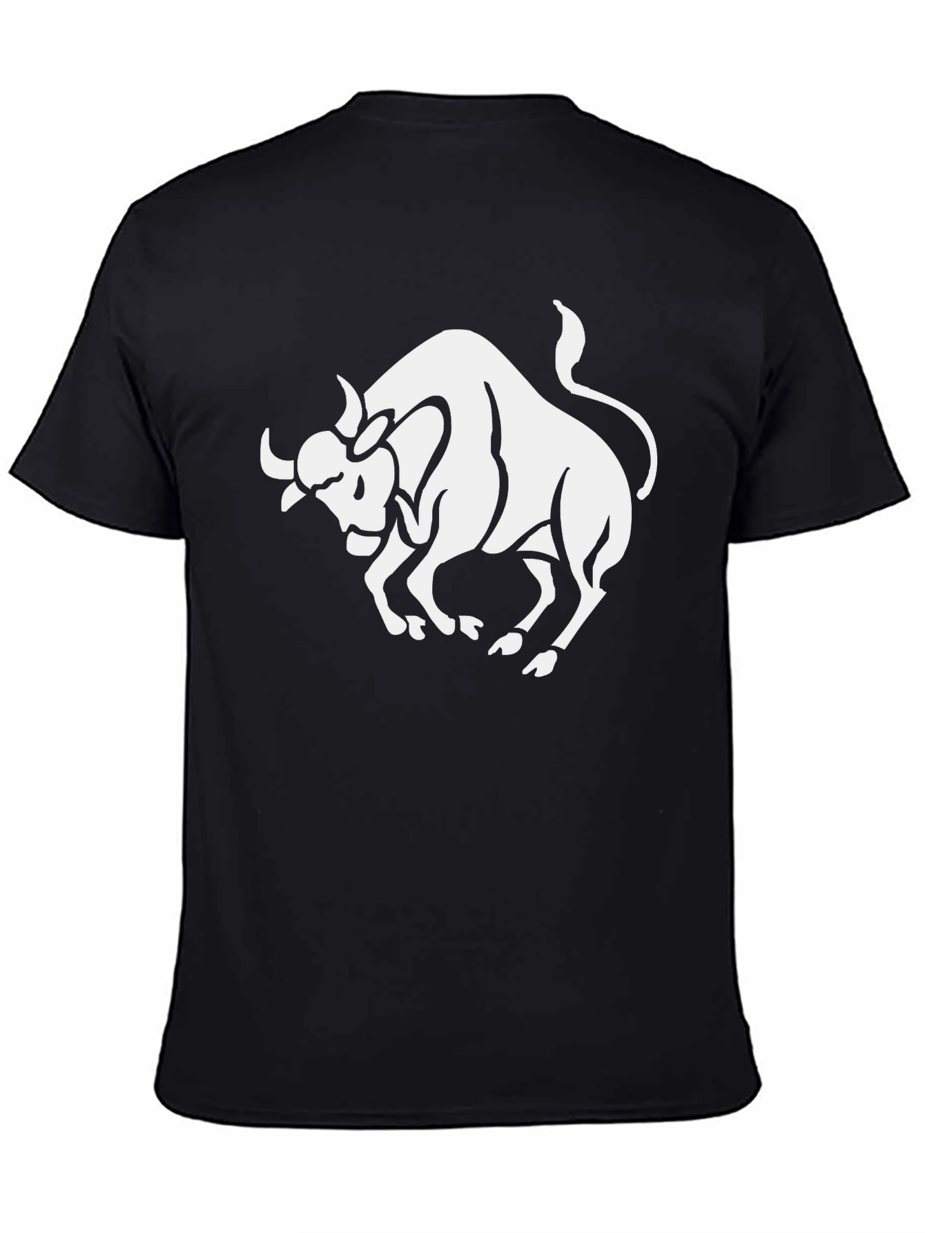 Black Bull Graphic Tee - Black Cotton Short Sleeve Shirt view 4