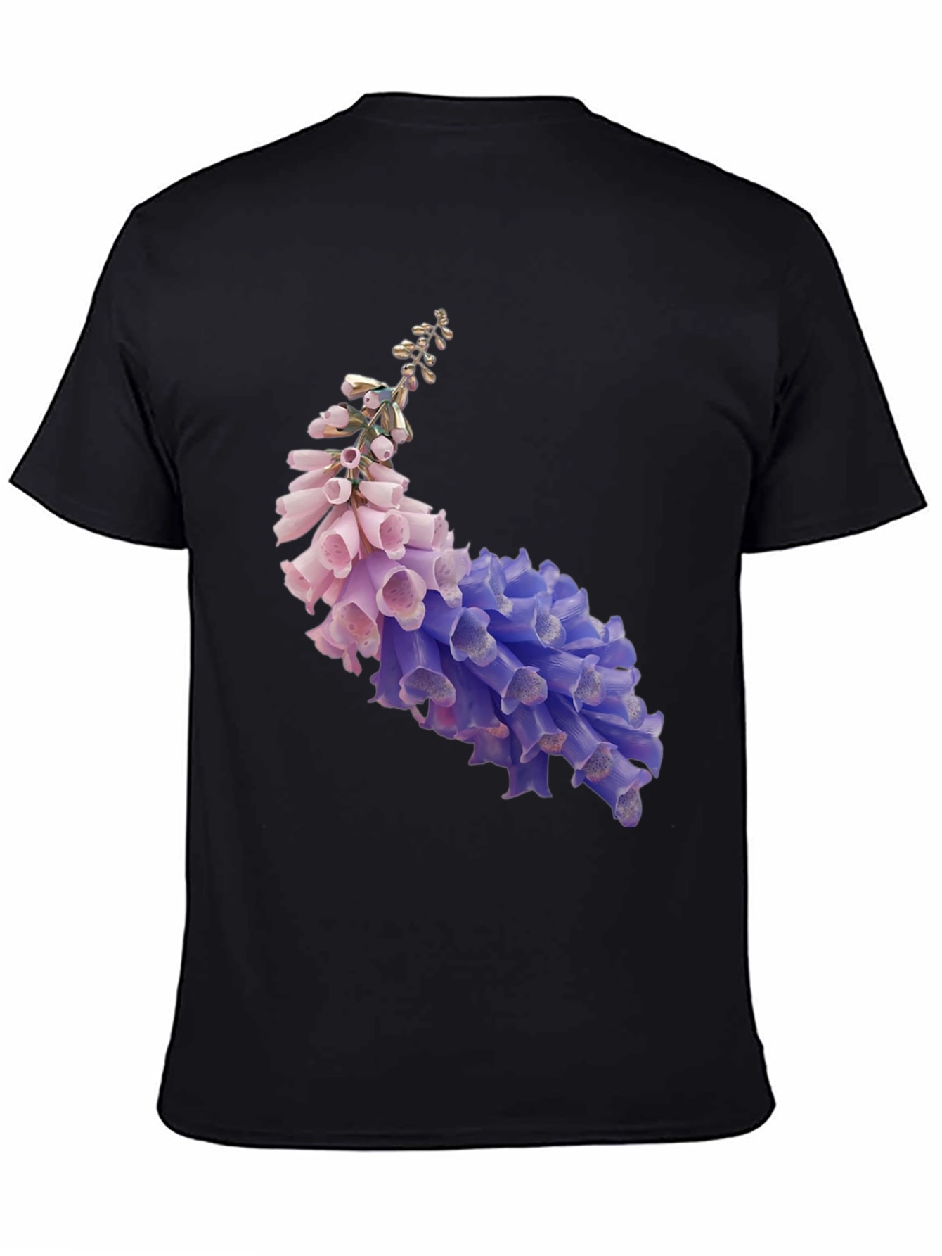 Black Floral Print T-Shirt - Stylish Black Tee view 4