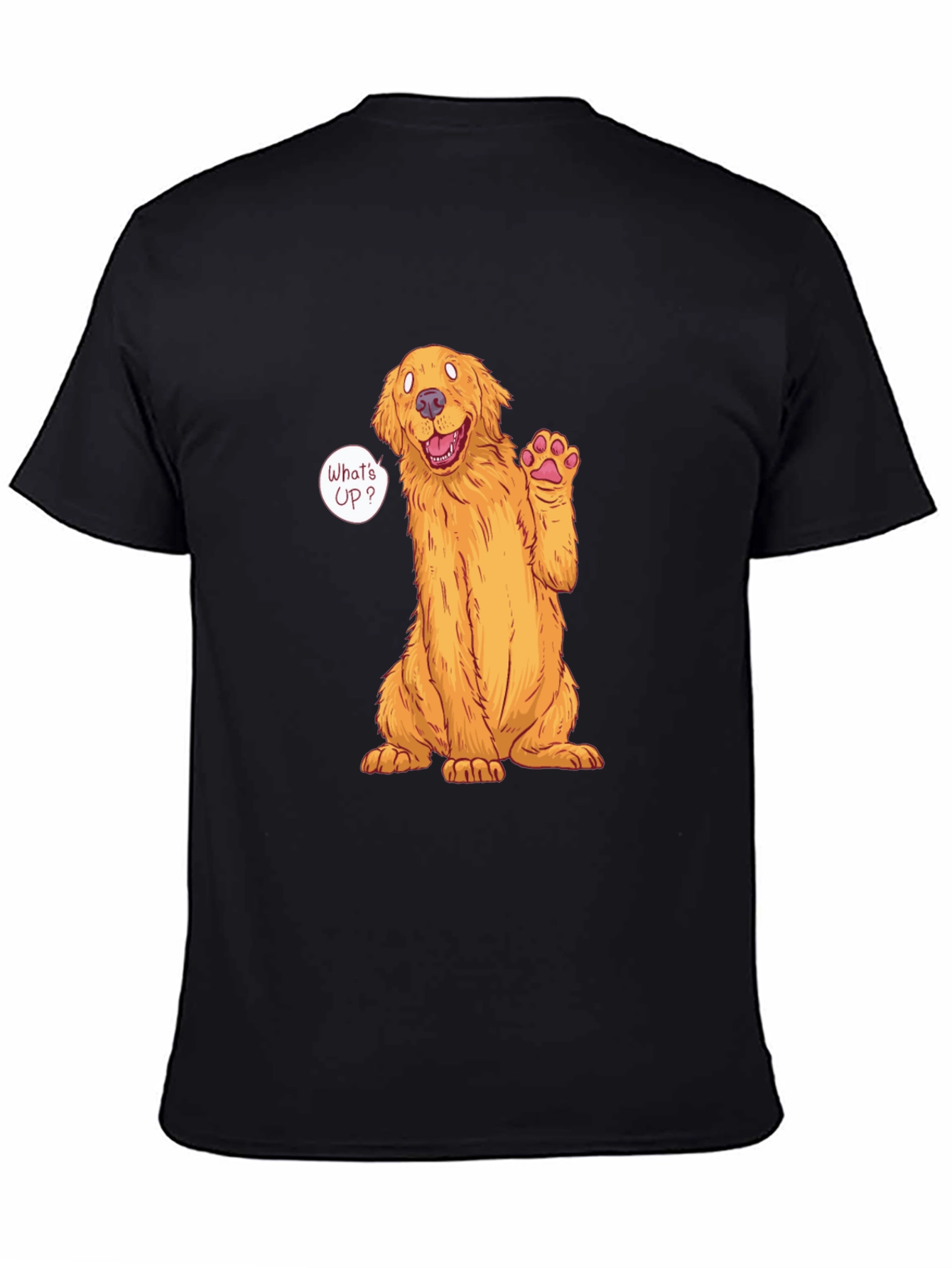 Black Golden Retriever 'What's Up?' T-Shirt view 4