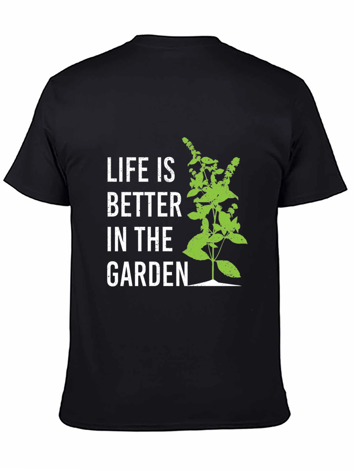 Black Life is Better in the Garden Black T-Shirt view 4