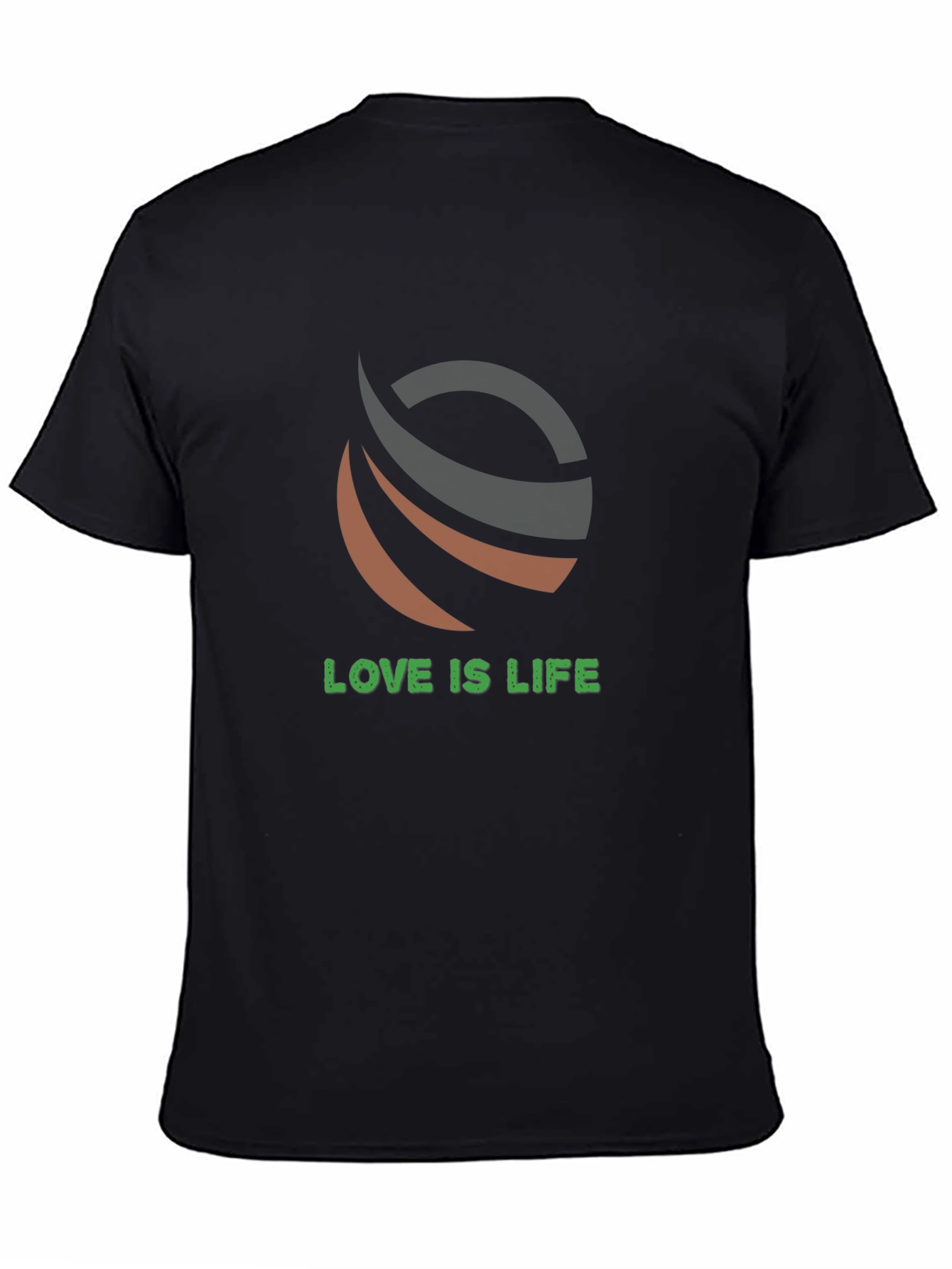 Black Love is Life T-Shirt - Black Crew Neck Tee view 4