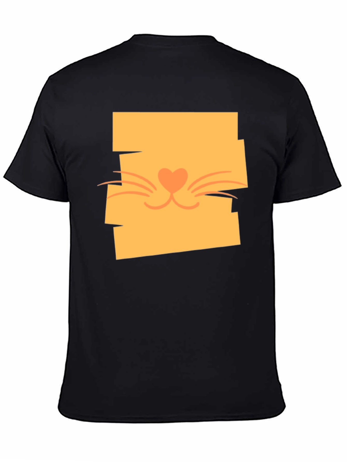 Black Cute Cat Face Graphic Tee - Stylish Casual Wear view 4