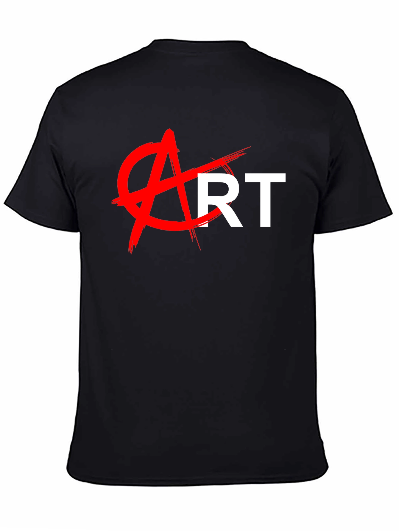 Black Anti-Art Graphic Tee - Bold Statement T-Shirt view 4