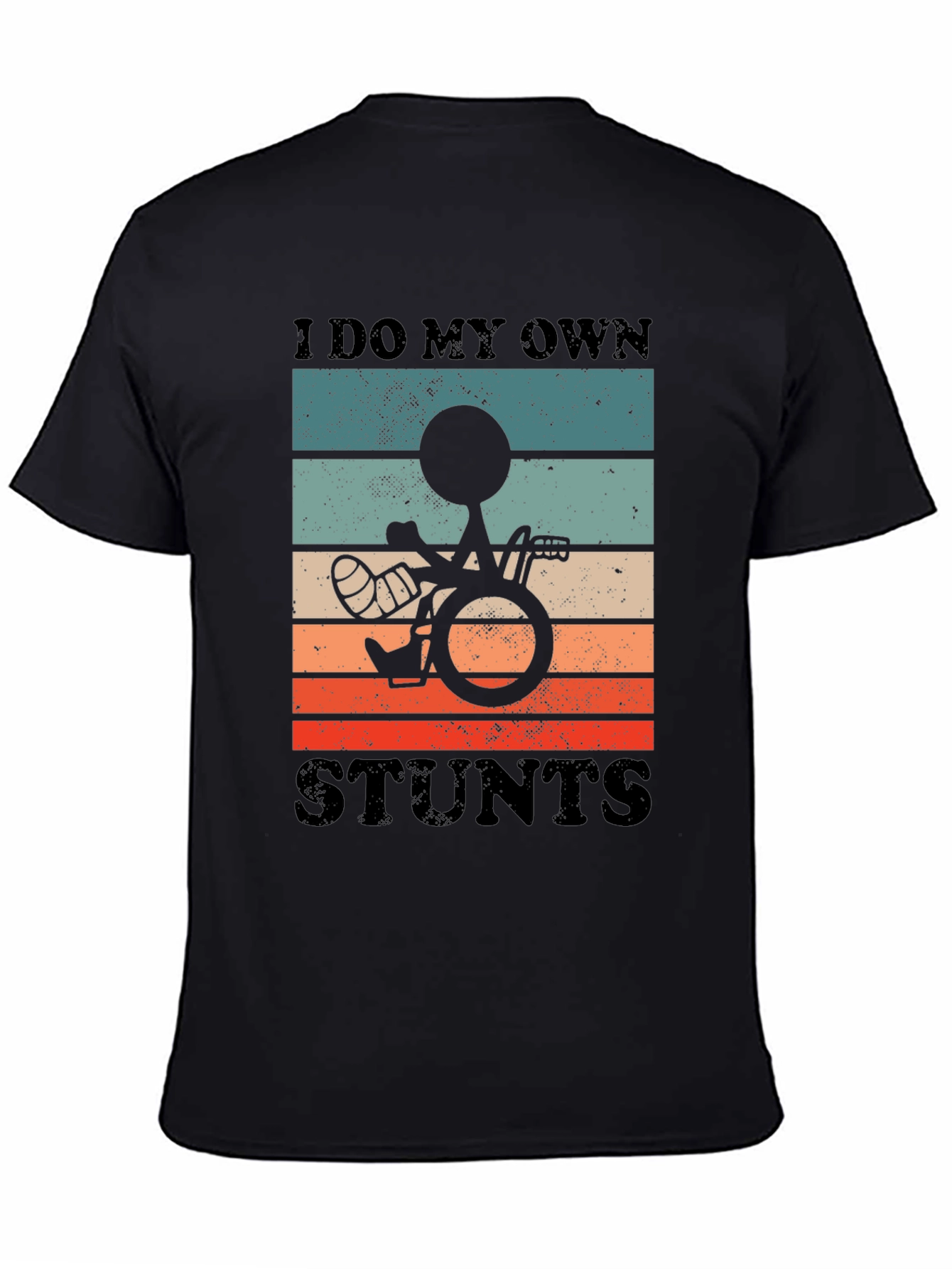 Black I Do My Own Stunts Graphic Tee - Unisex Black T-Shirt view 4