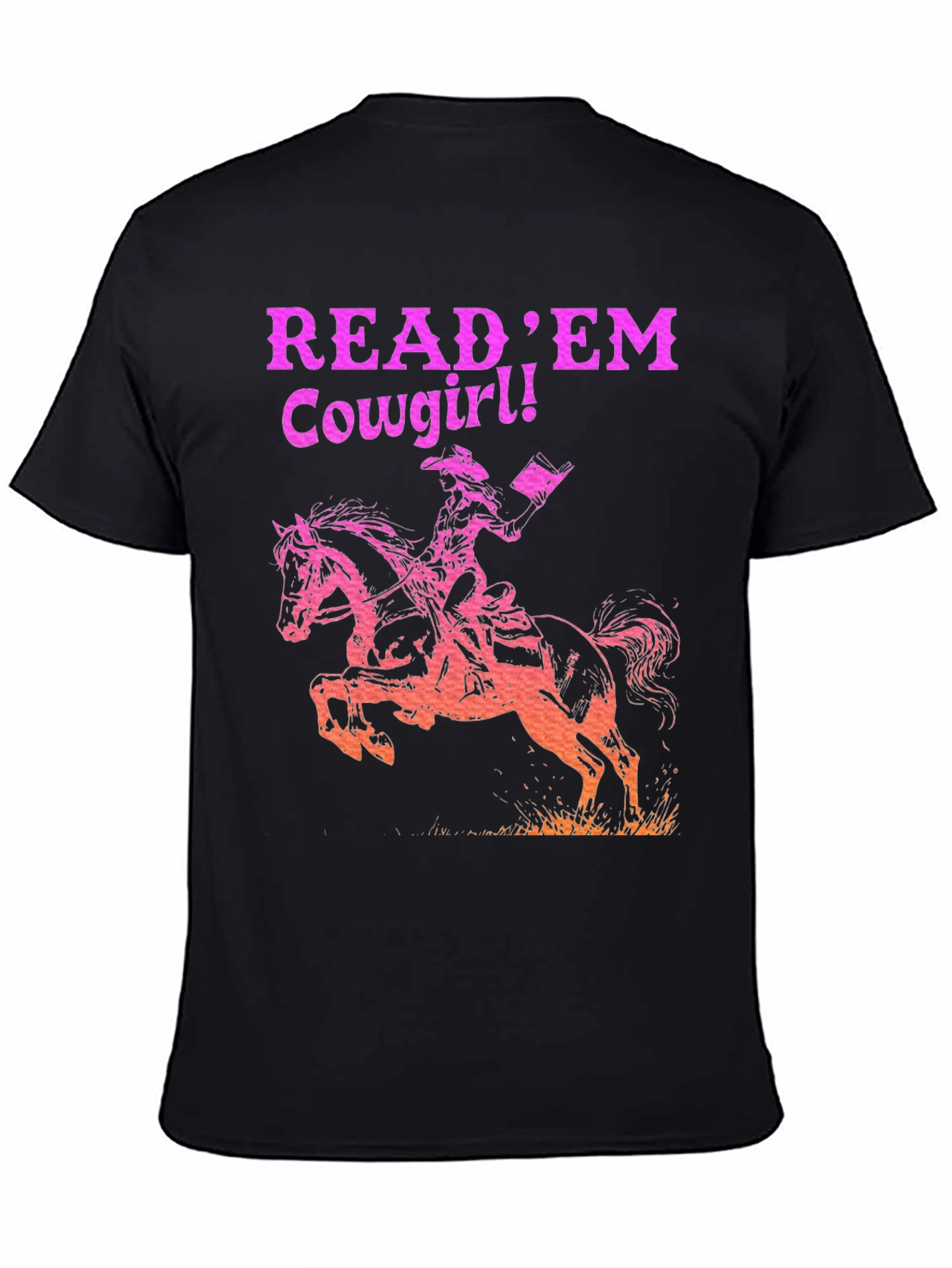 Black Read 'Em Cowgirl! Graphic Tee - Western Style view 4