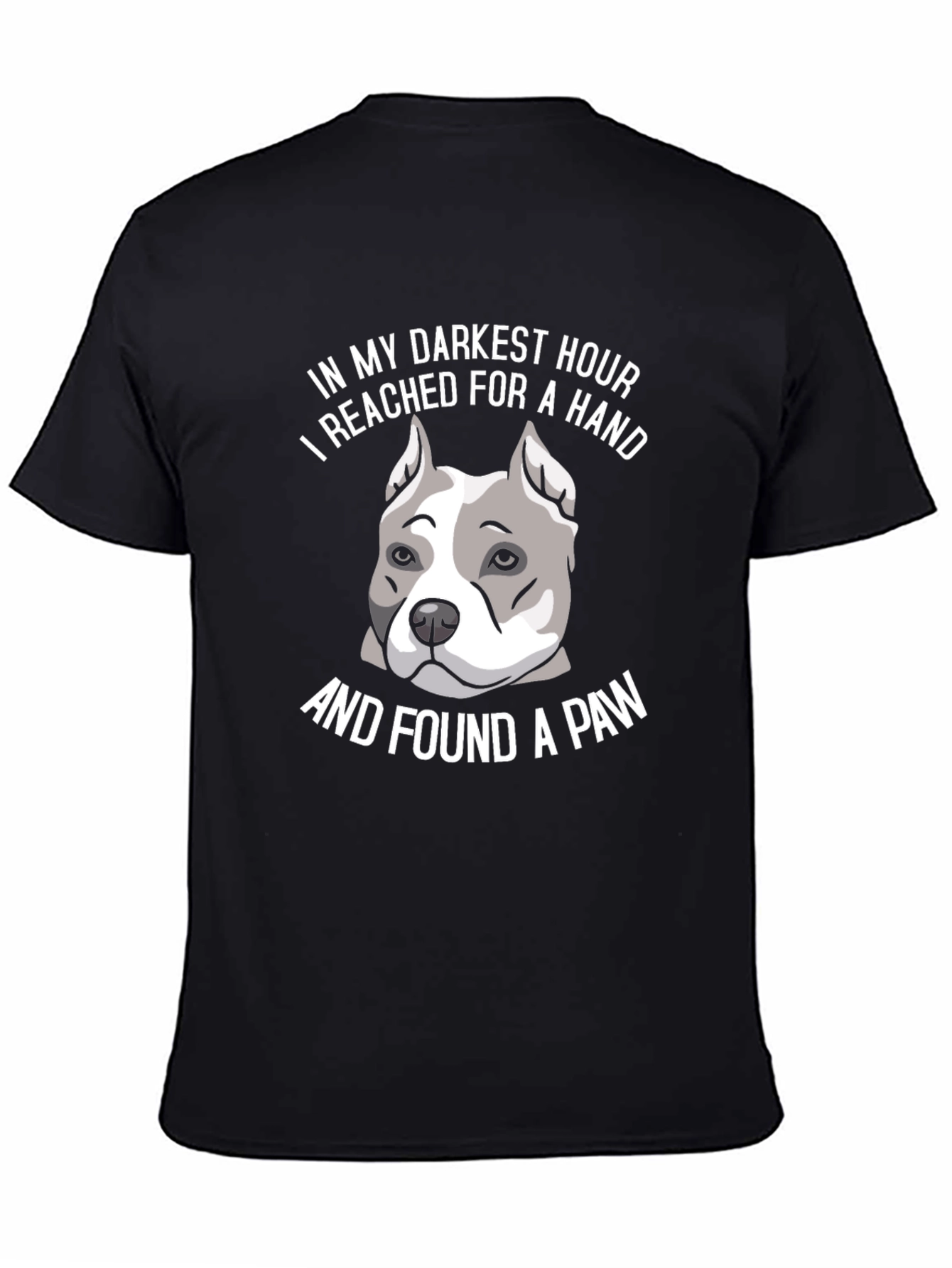 Black Dog Paw T-Shirt - In My Darkest Hour Pet Lover Tee view 4