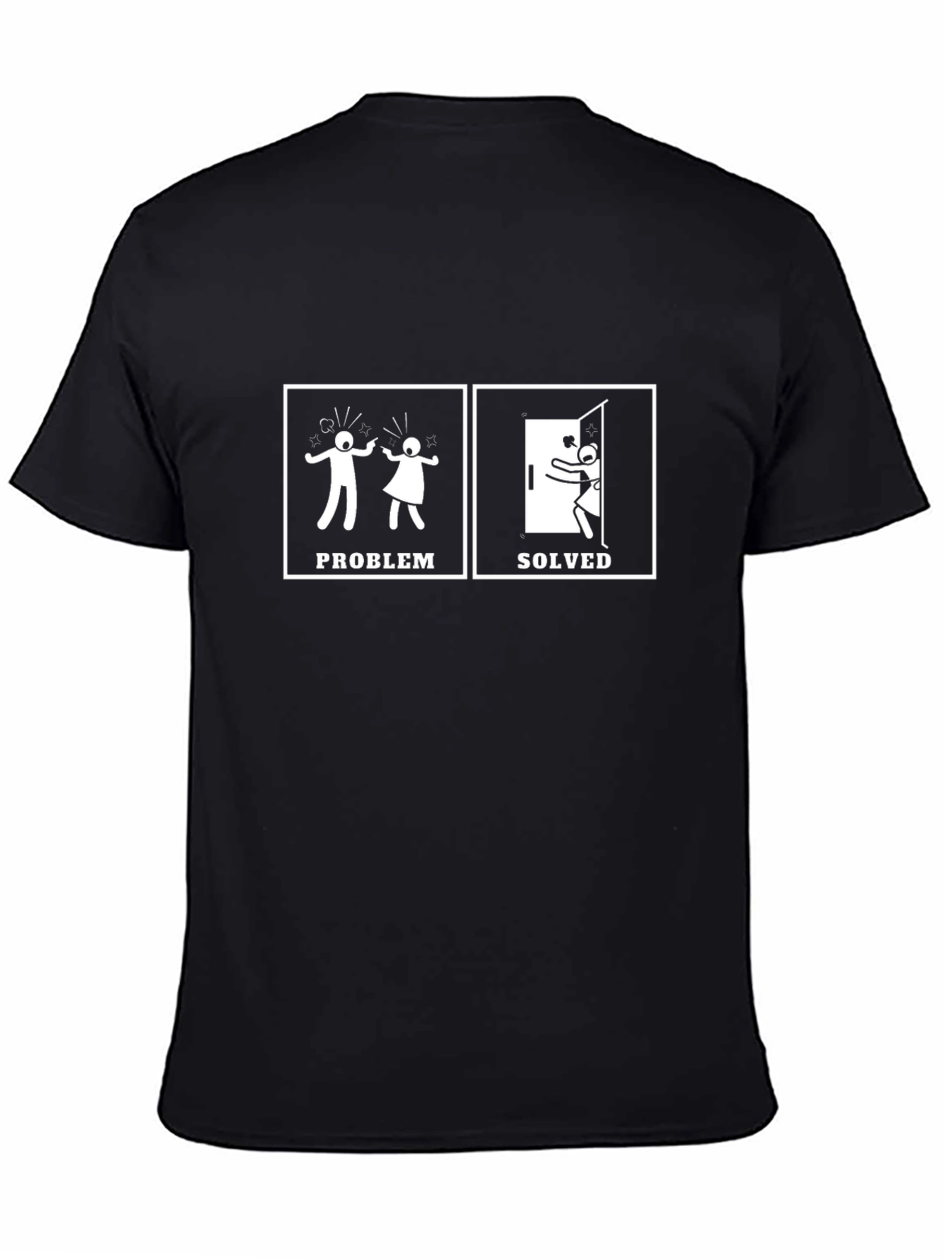 Black Problem Solved Graphic T-Shirt view 4