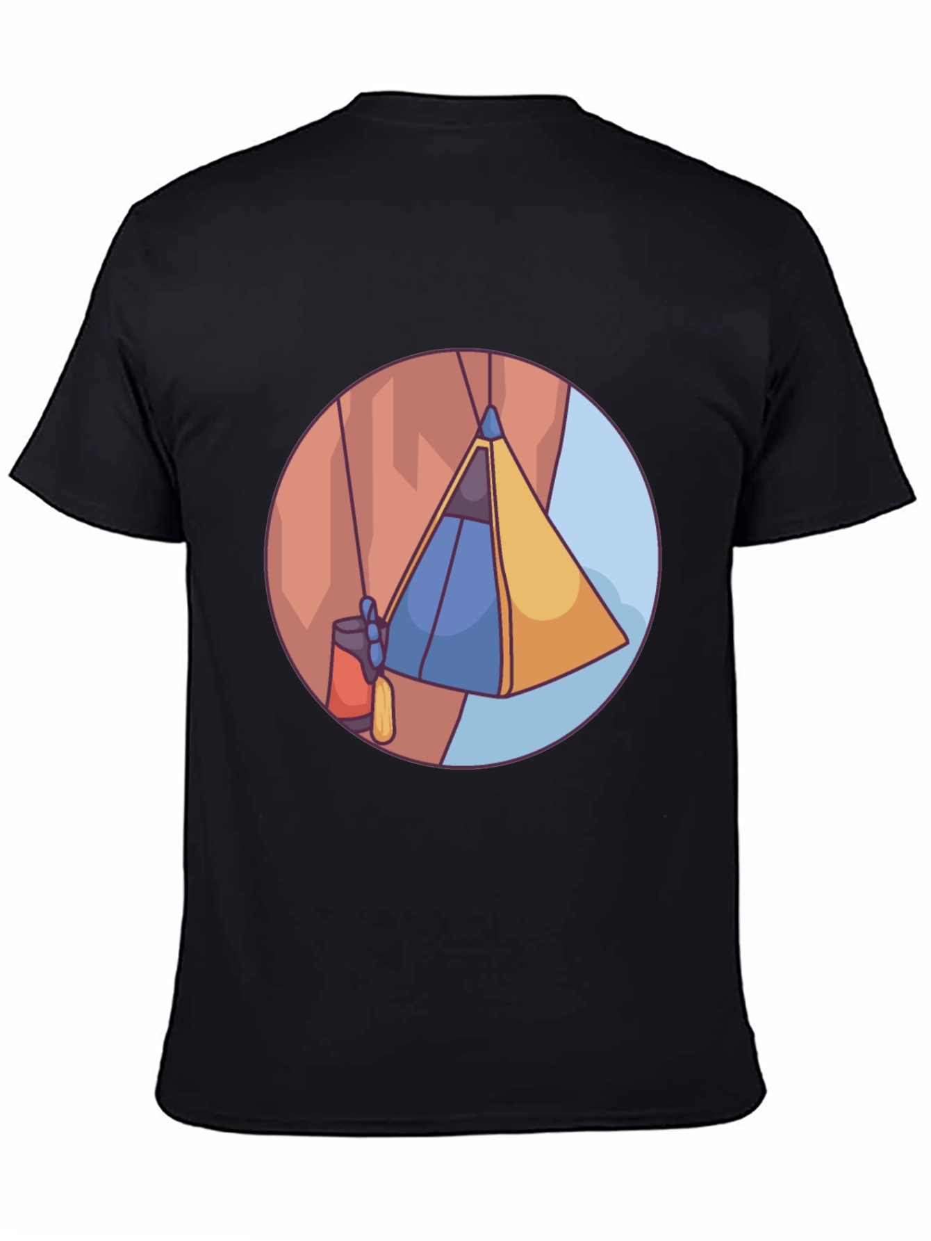Black Cliffside Tent T-Shirt - Adventure Ready view 4