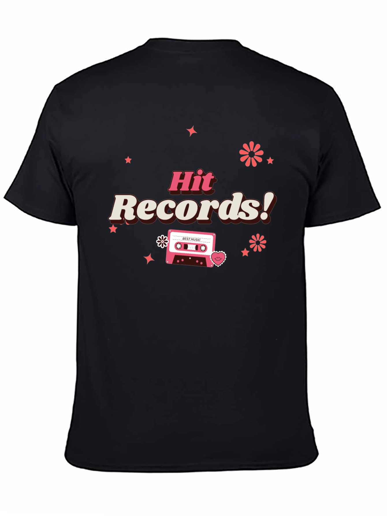 Black Hit Records Retro Cassette Graphic Tee view 4