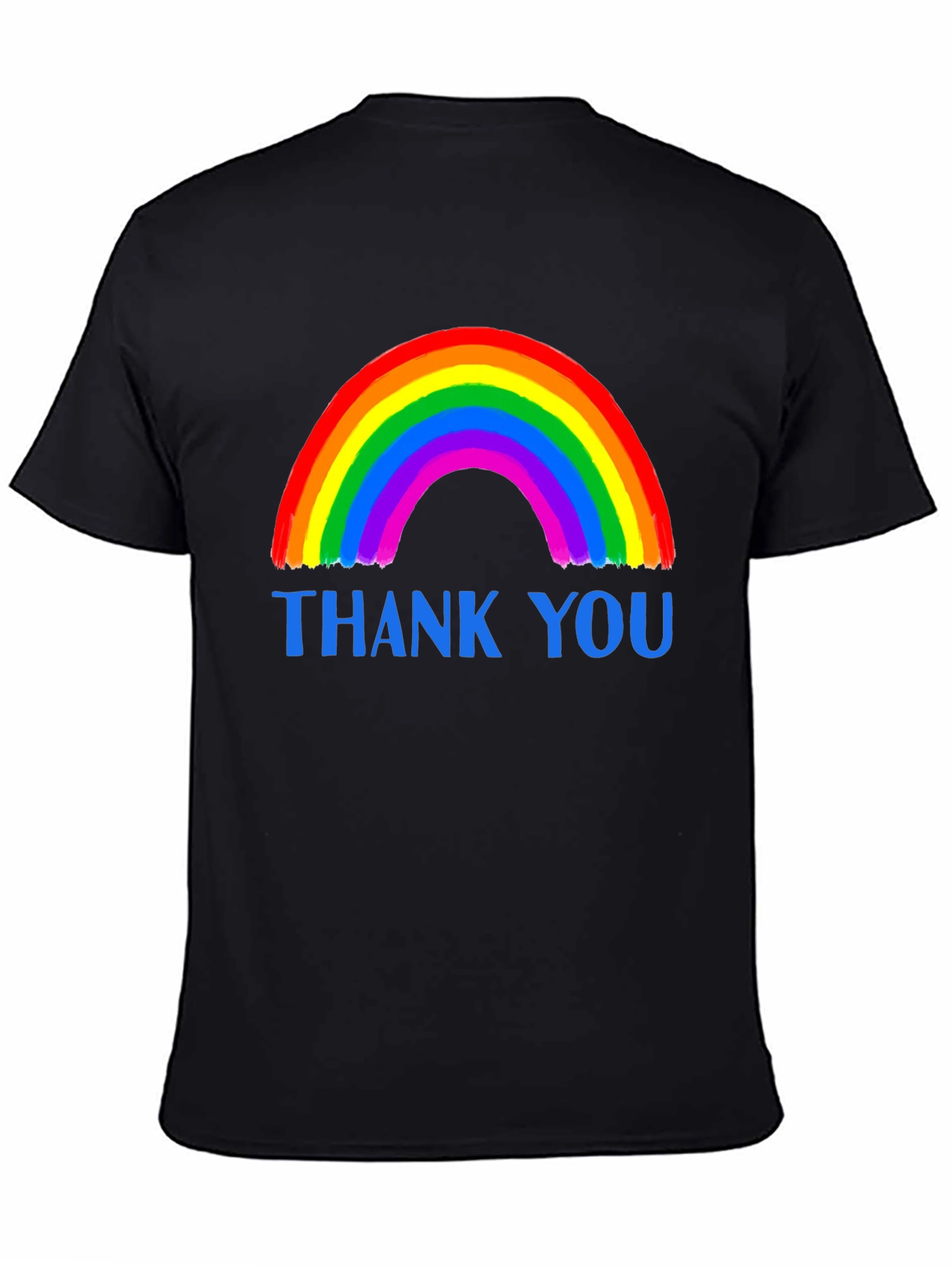 Black Rainbow 'Thank You' Graphic Tee view 4