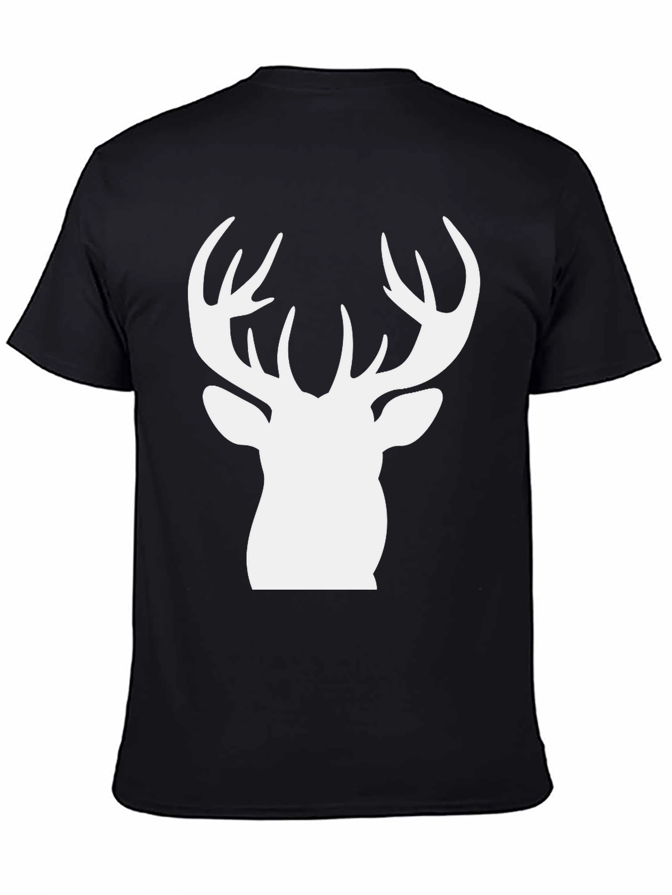 Black Deer Silhouette Graphic Tee - Black view 4