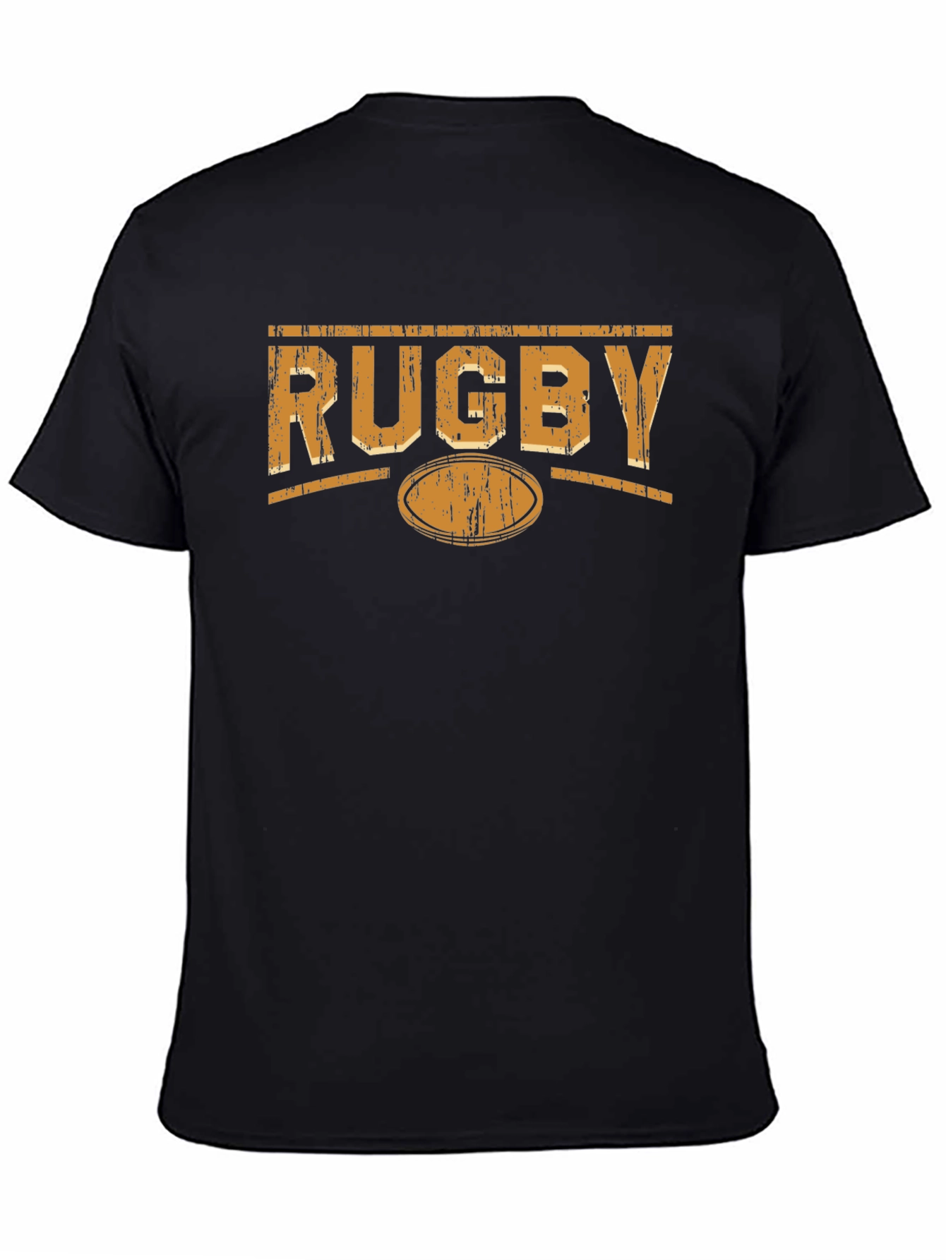 Black Rugby Graphic Black T-Shirt view 4