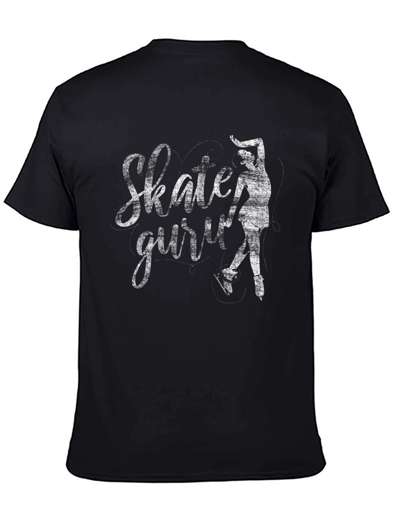 Black Skater Guru Black T-Shirt - Stylish Figure Skating Tee view 4