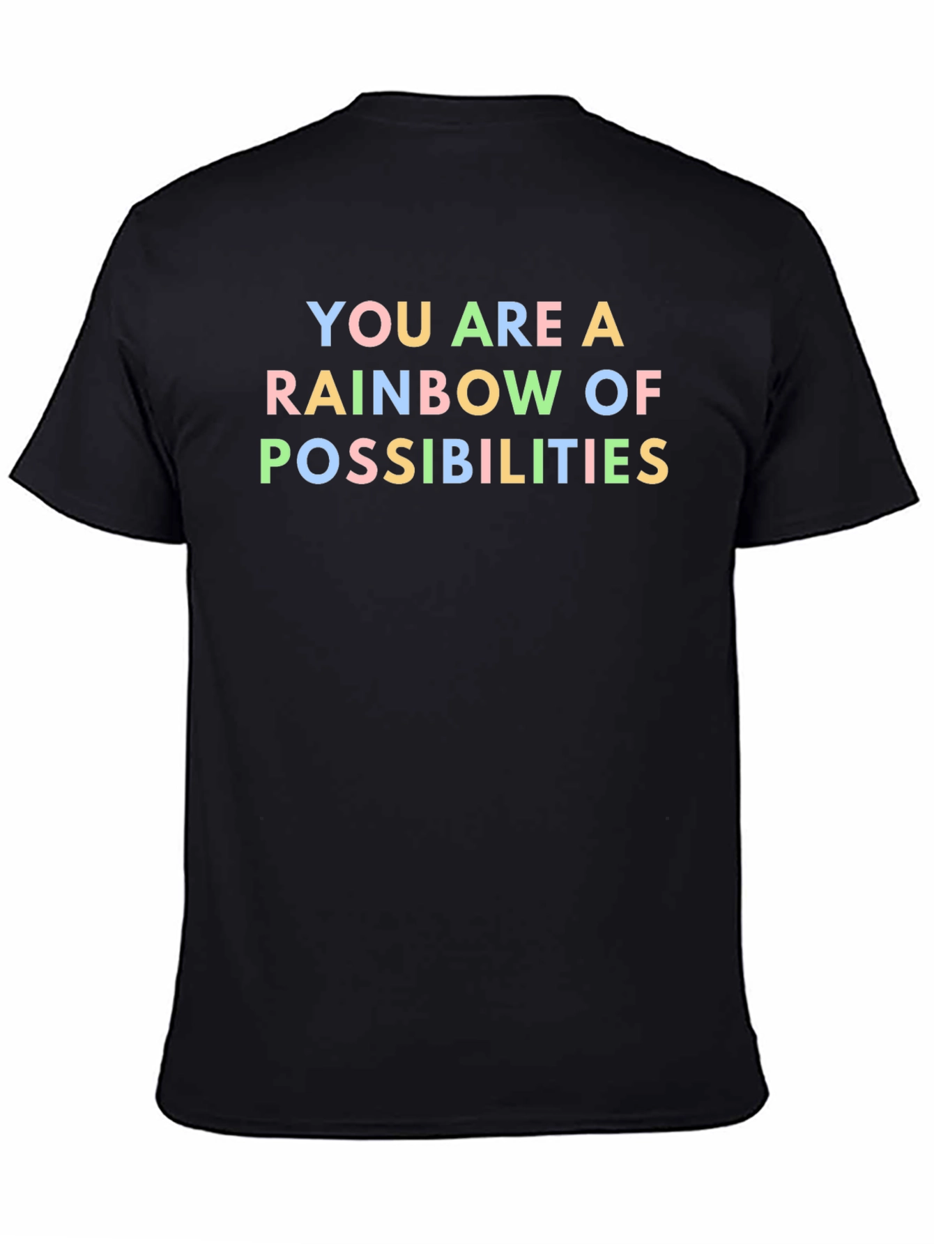 Black Rainbow of Possibilities Graphic T-Shirt view 4