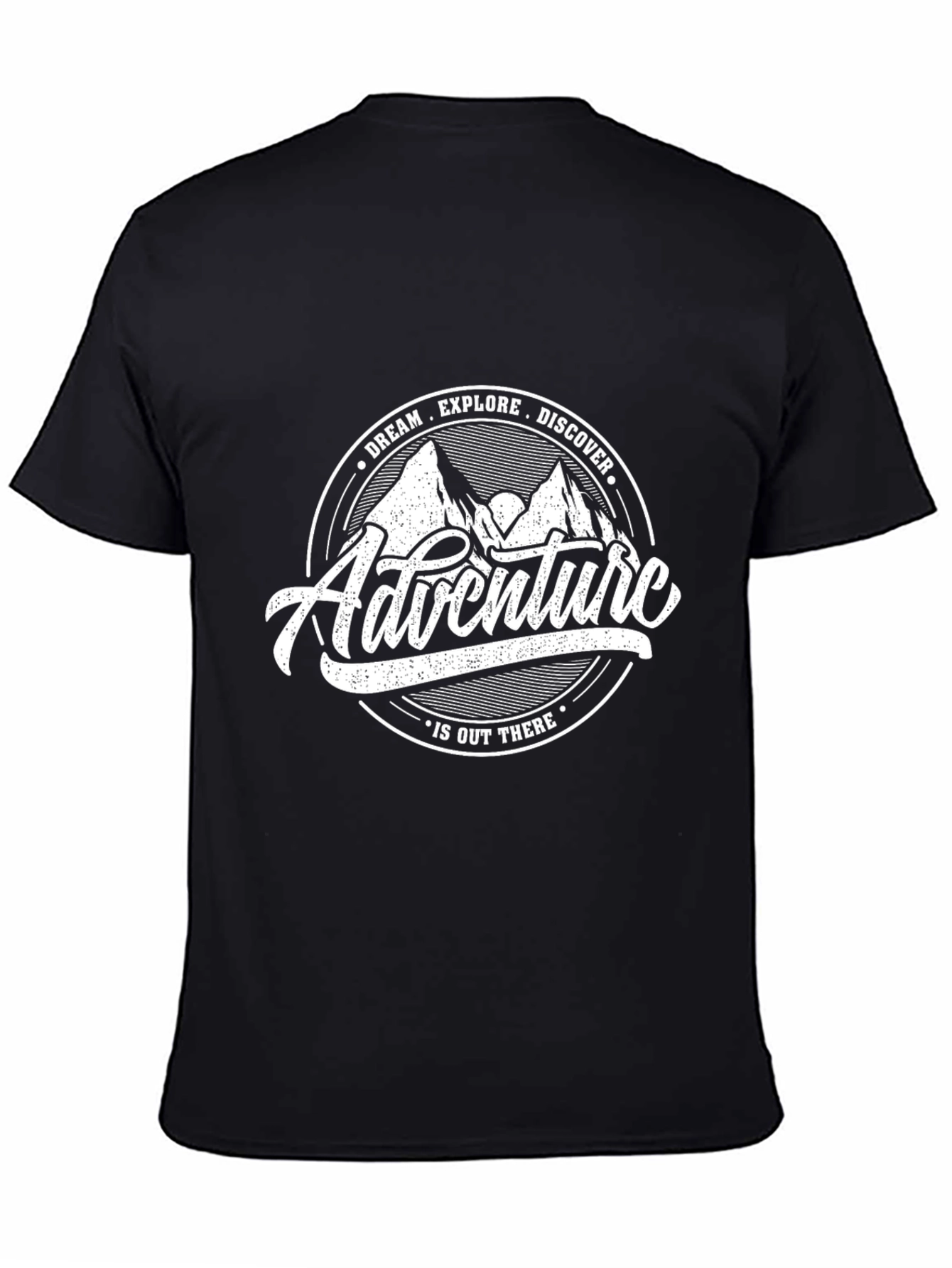 Black Adventure Graphic Black T-Shirt view 4