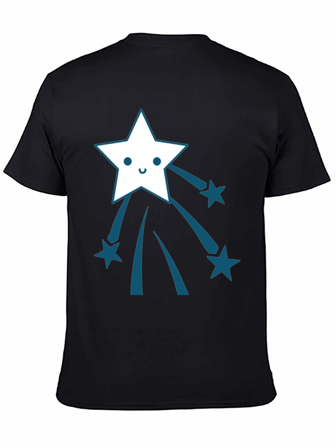 Black Shooting Star Graphic Tee - Soft Cotton Comfort view 4