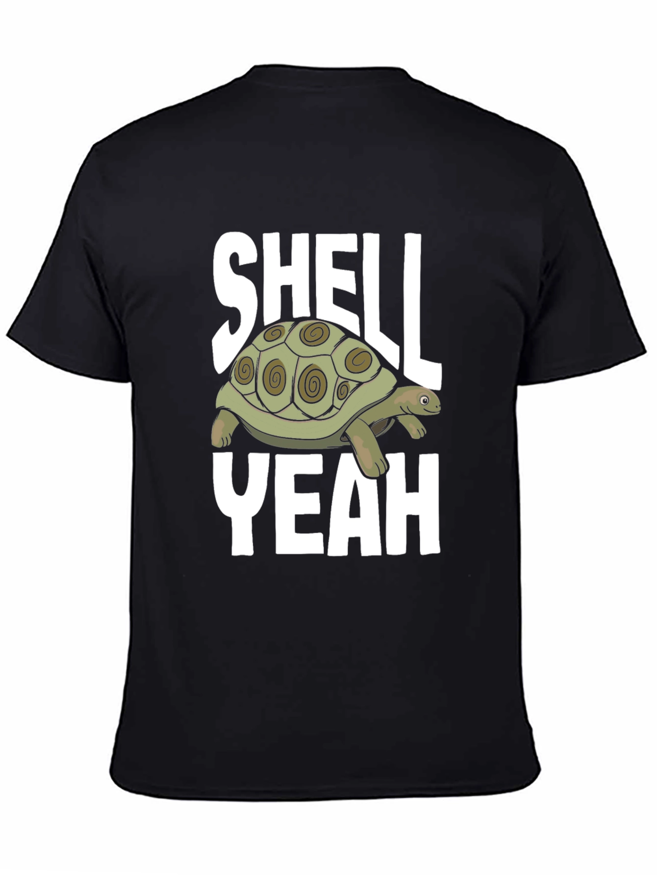 Black Shell Yeah Turtle Graphic T-Shirt view 4