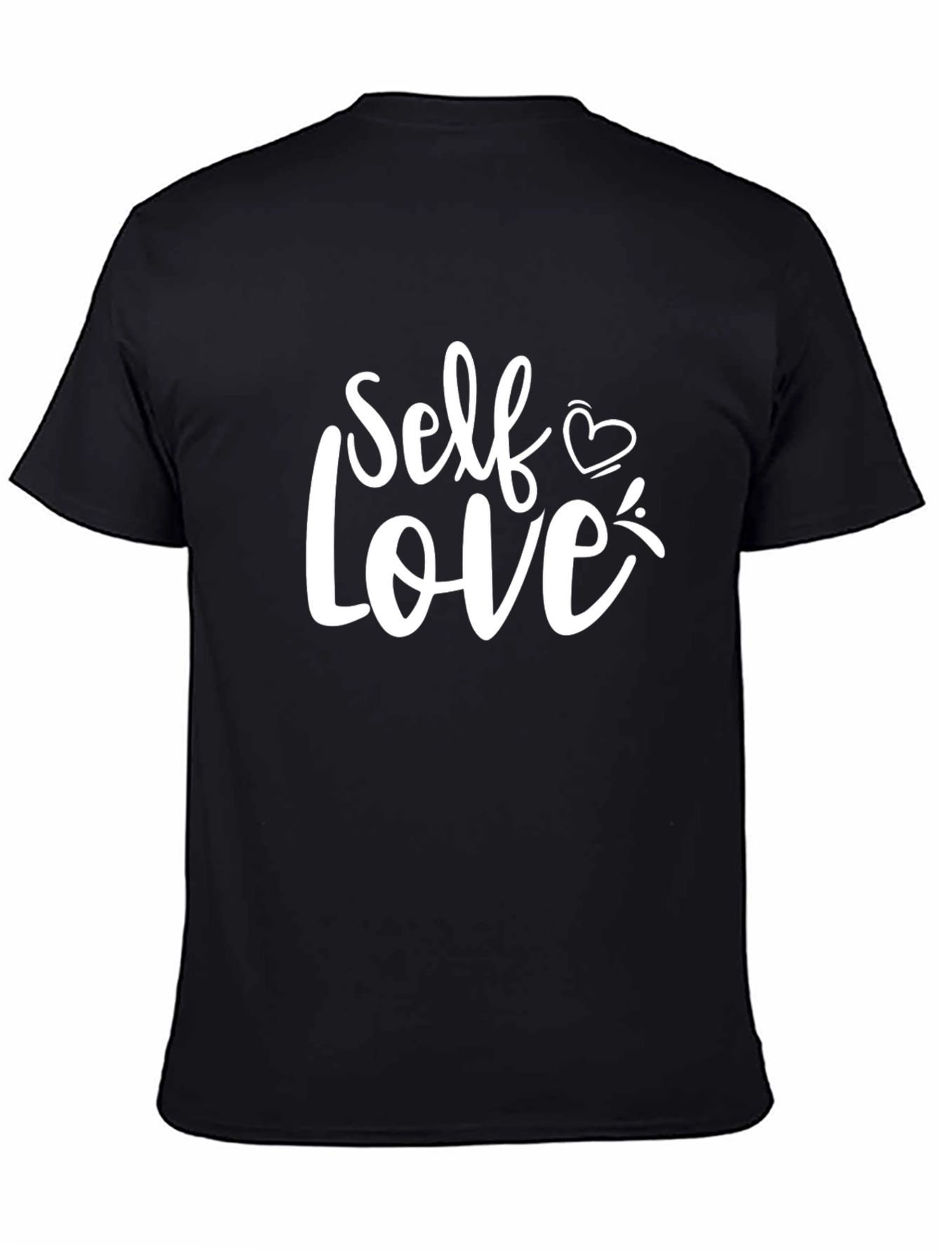 Black Self Love T-Shirt - Black Cotton Blend view 4